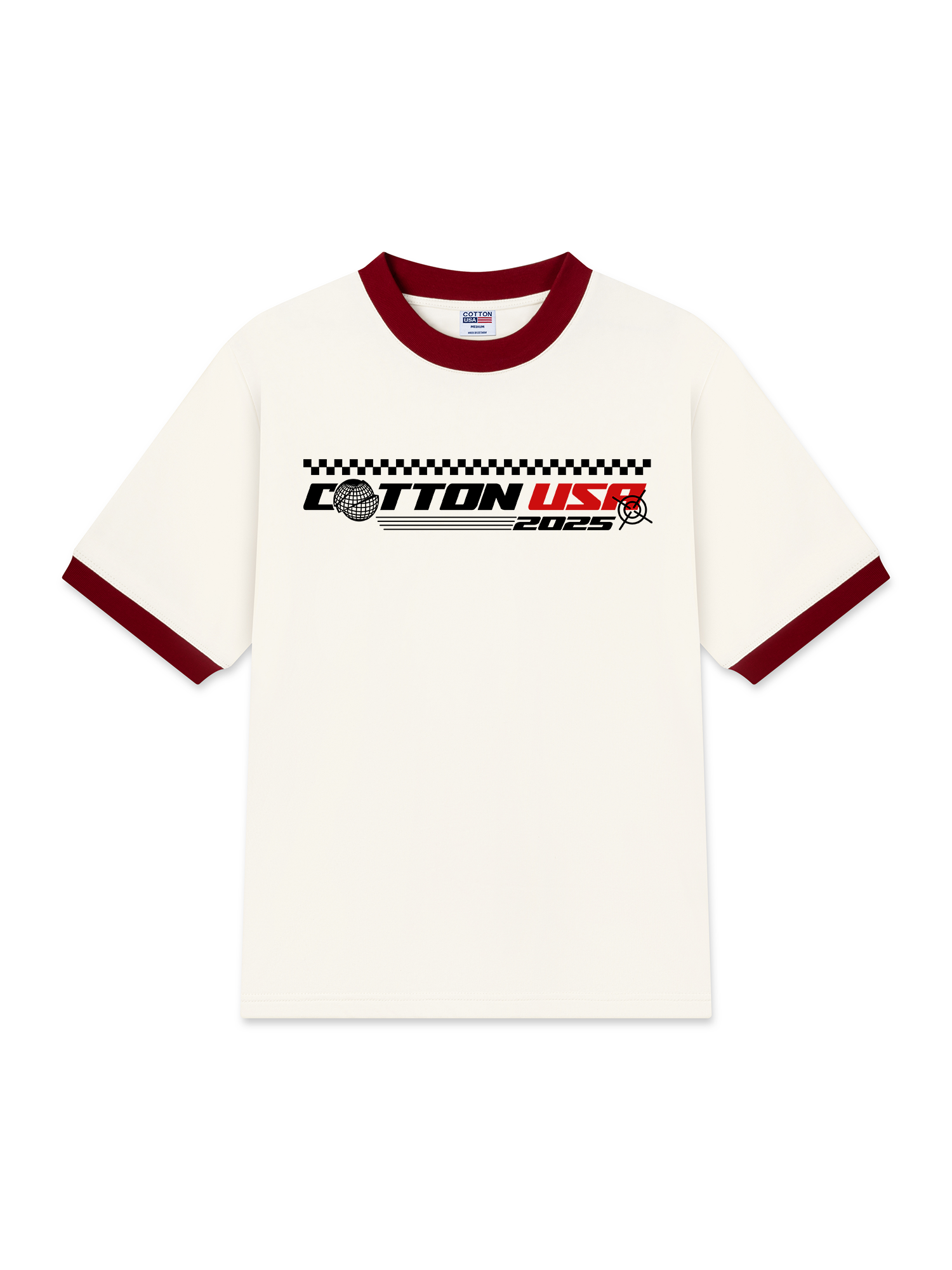 Áo Thun Ringer Relaxed Fit USA Target Mode