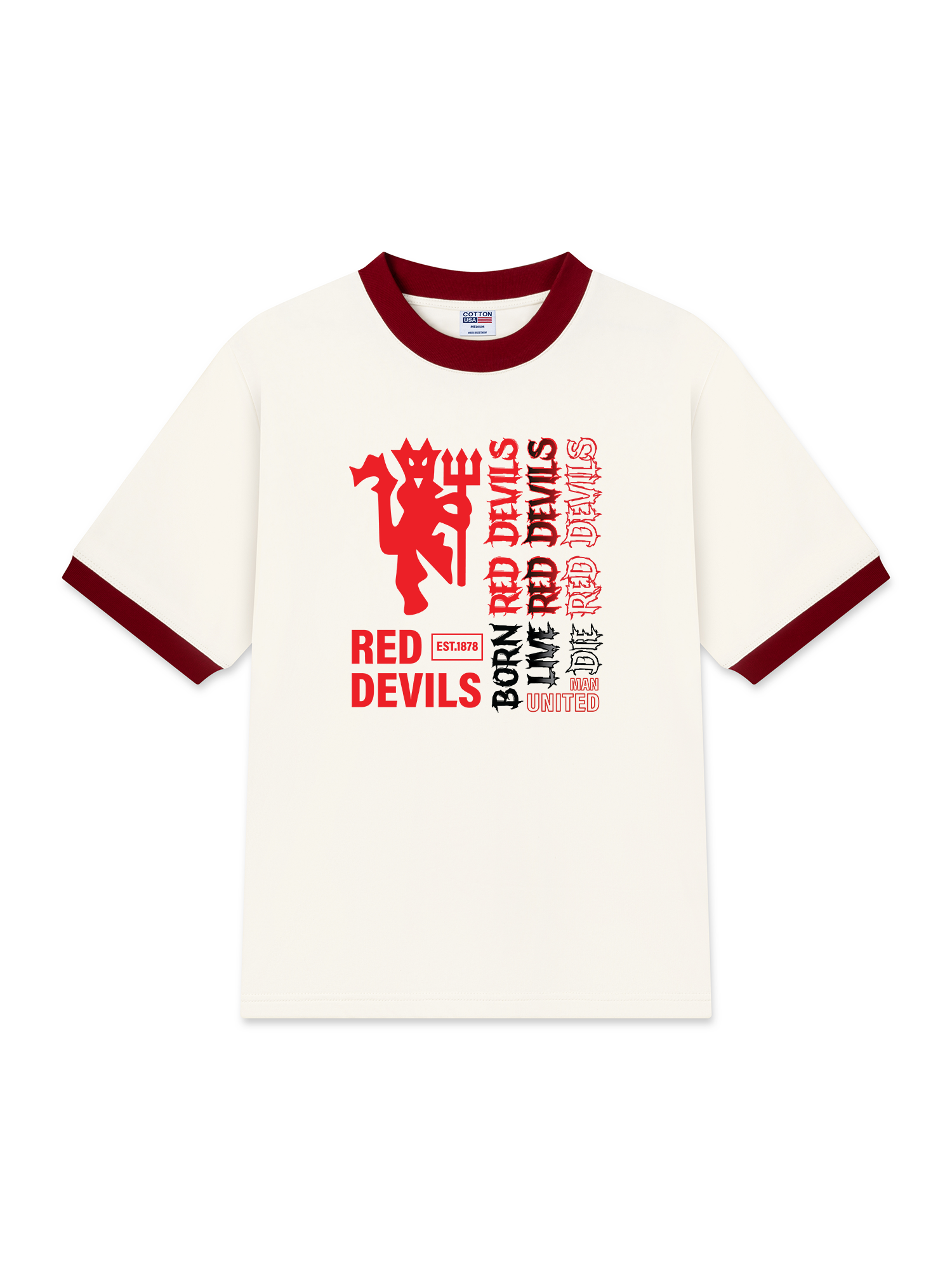 Áo Thun Ringer Relaxed Fit Red Devils EST 1878