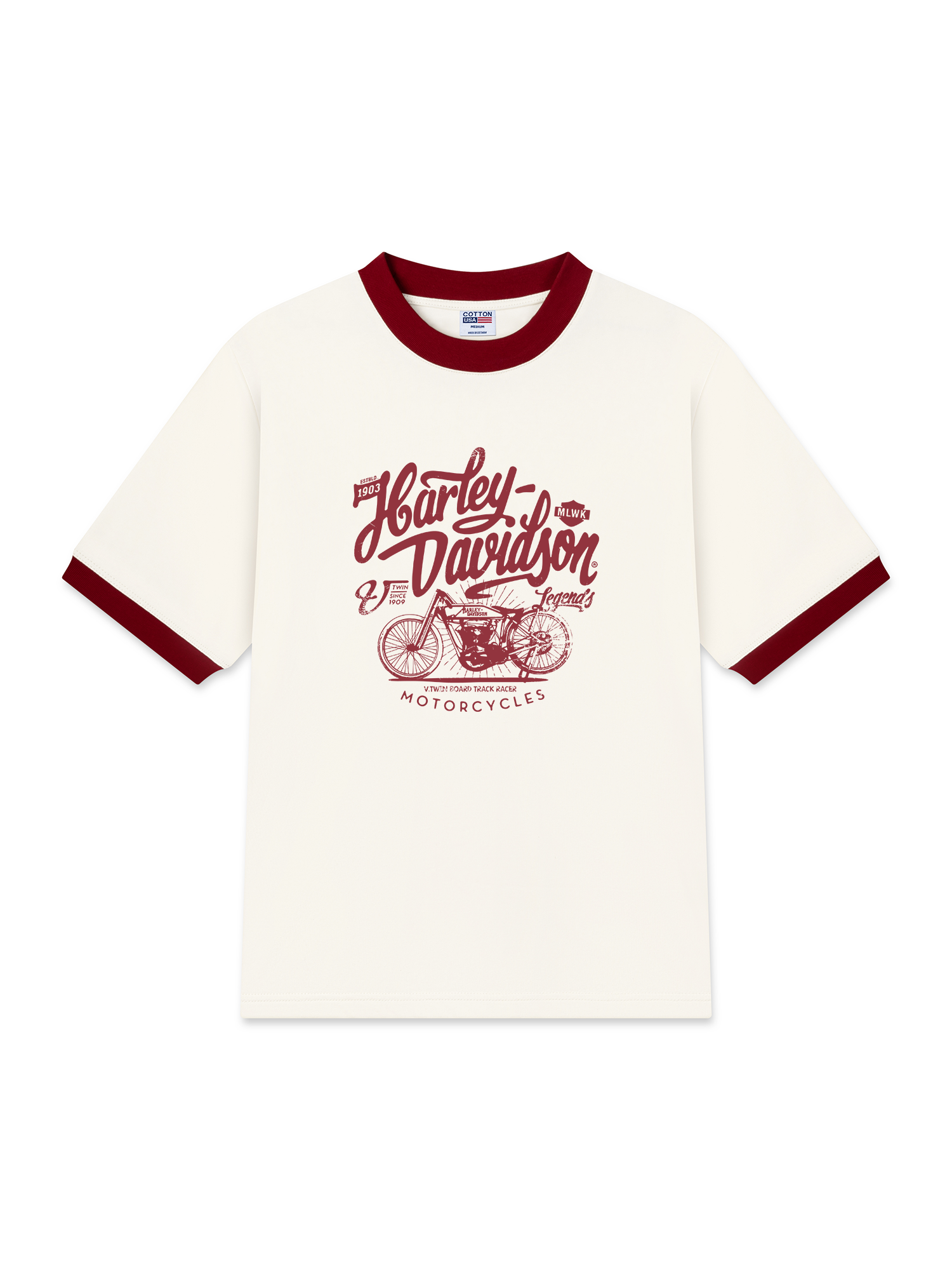 Áo Thun Ringer Relaxed Fit Ride the Legend