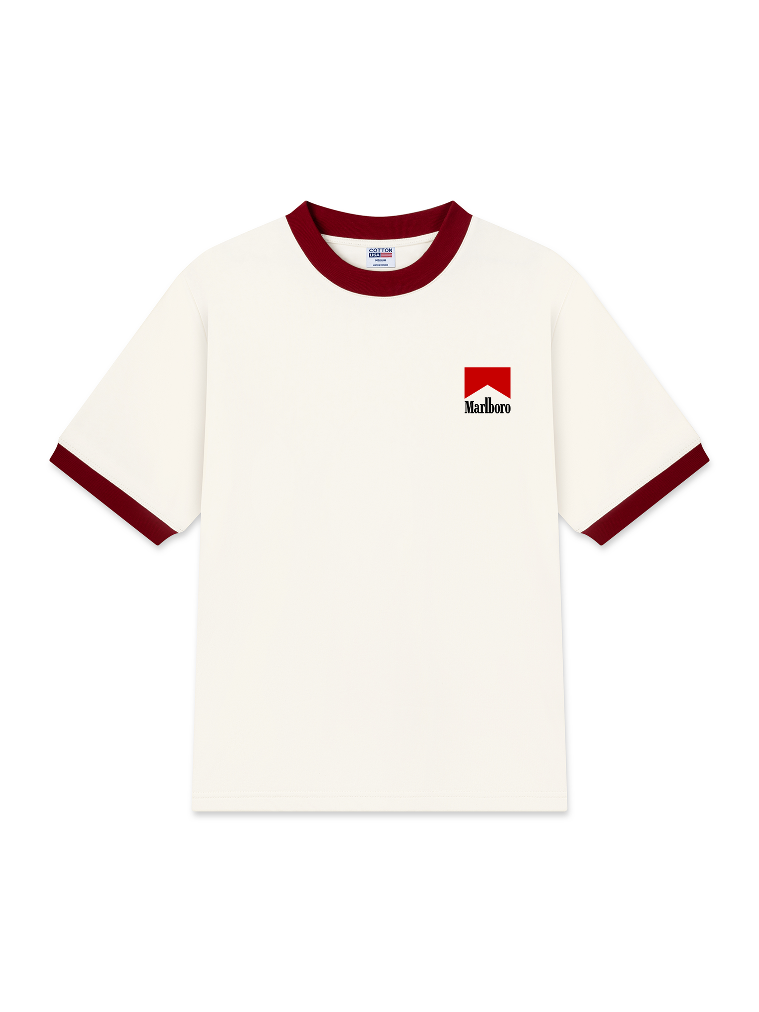 Áo Thun Ringer Relaxed Fit Marlboro Mixed Logo