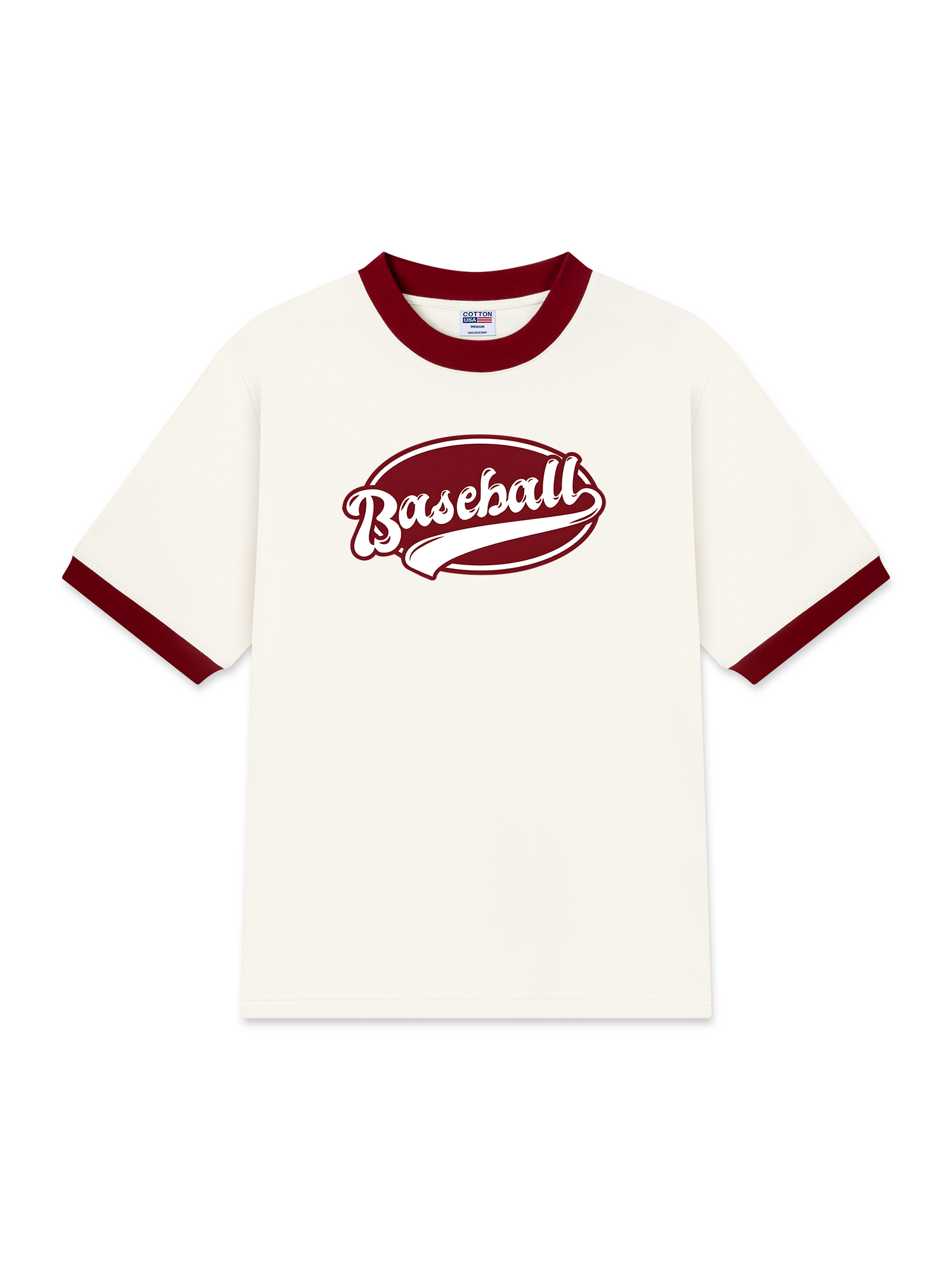 Áo Thun Ringer Relaxed Fit Baseball Retro