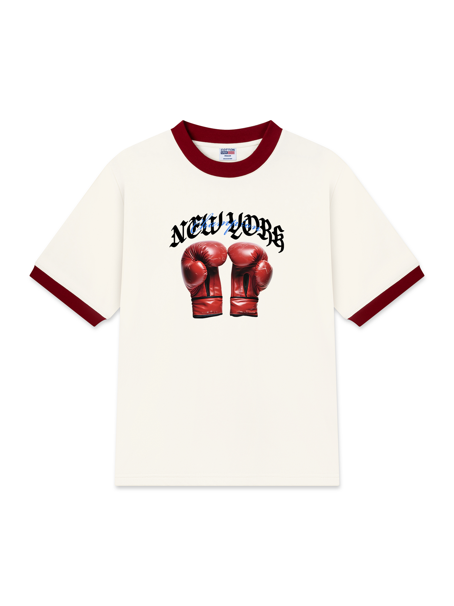 Áo Thun Ringer Relaxed Fit Champions New York Boxing