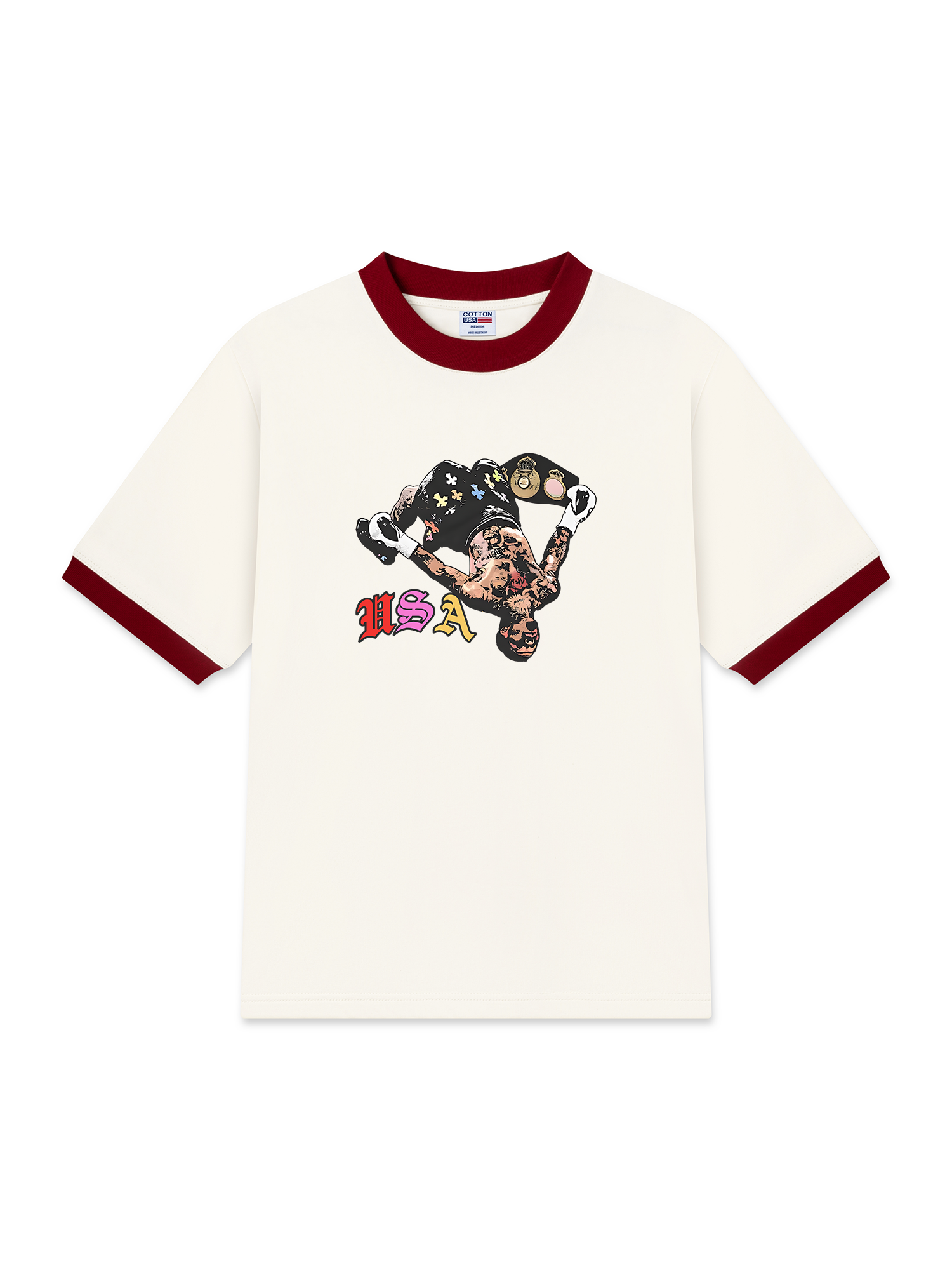 Áo Thun Ringer Relaxed Fit Champions USA Backflip