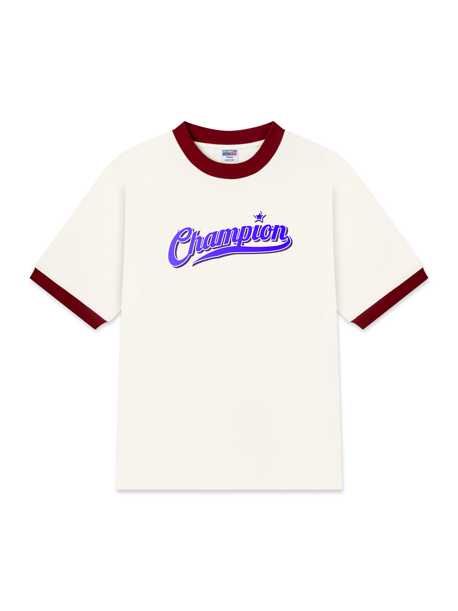 Áo Thun Ringer Relaxed Fit Champions Retro Star