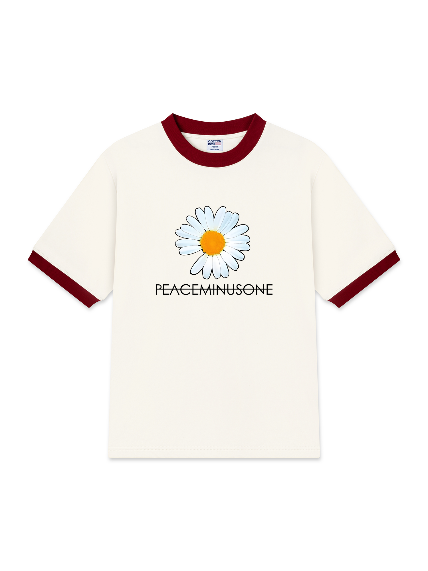 Áo Thun Ringer Relaxed Fit Floral Peace Minusone