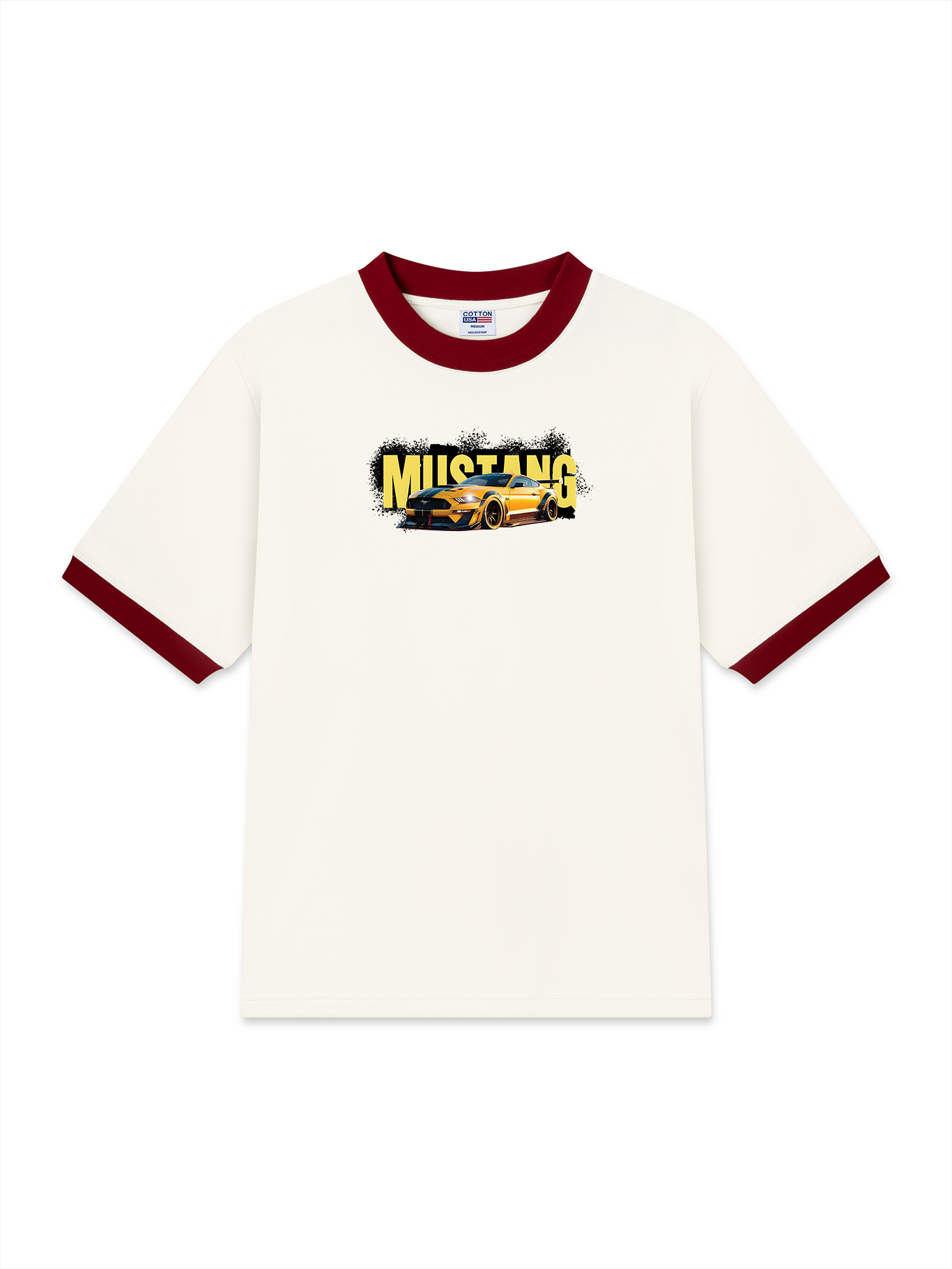 Áo Thun Ringer Relaxed Fit Mustang Yellow Version