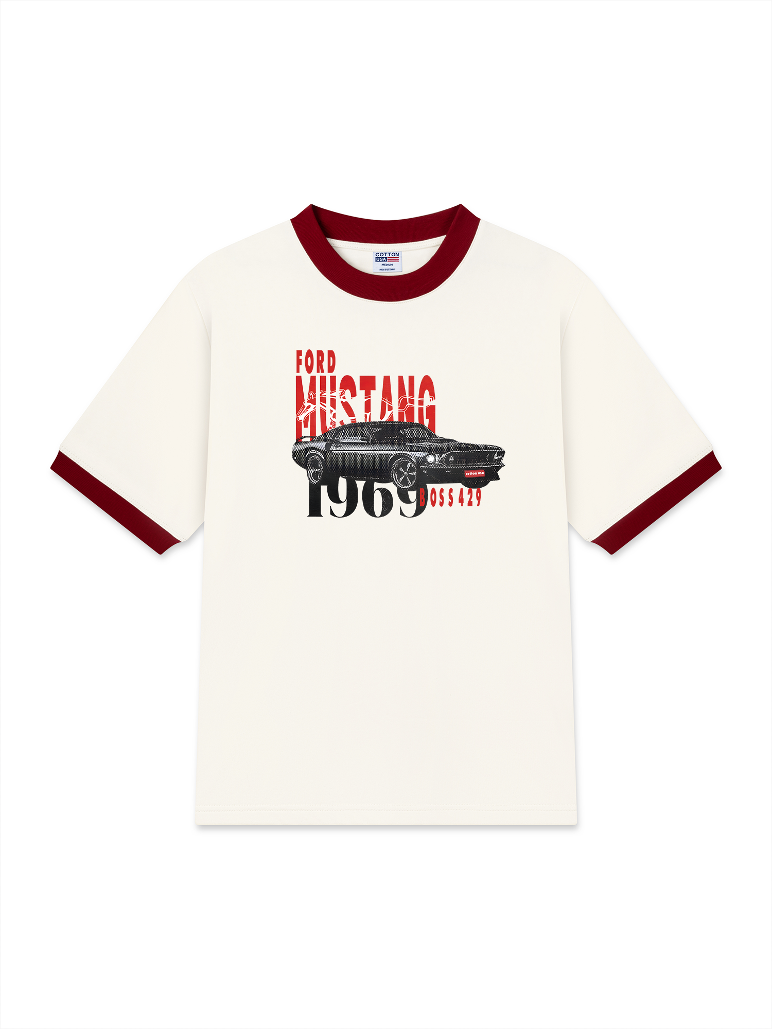 Áo Thun Ringer Relaxed Fit Mustang Boss 429