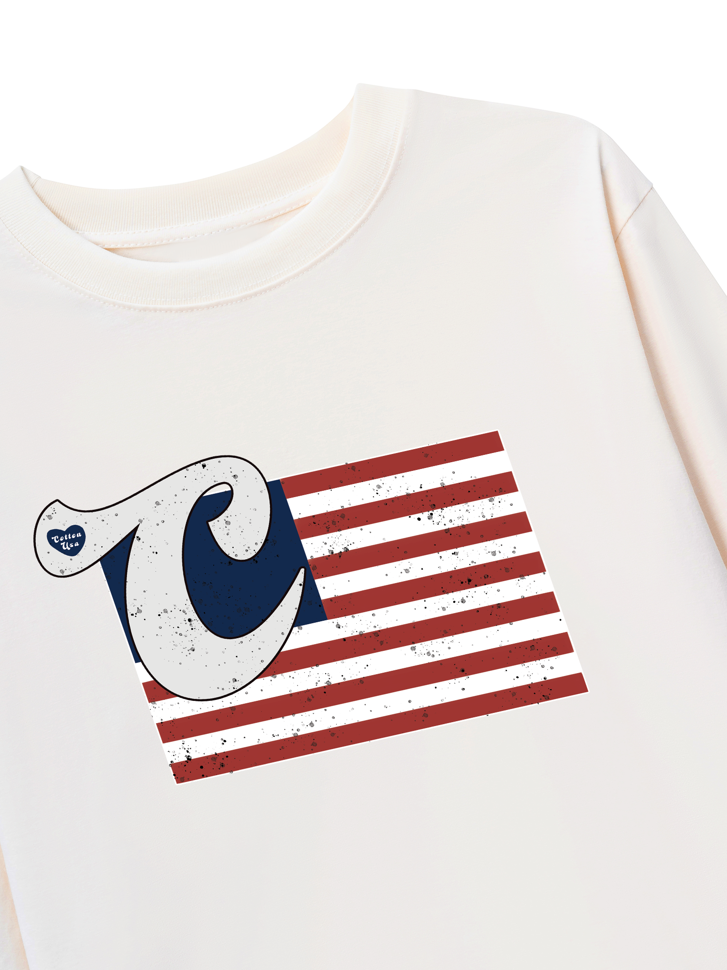 Áo Thun Dài Tay USA Vintage Flag