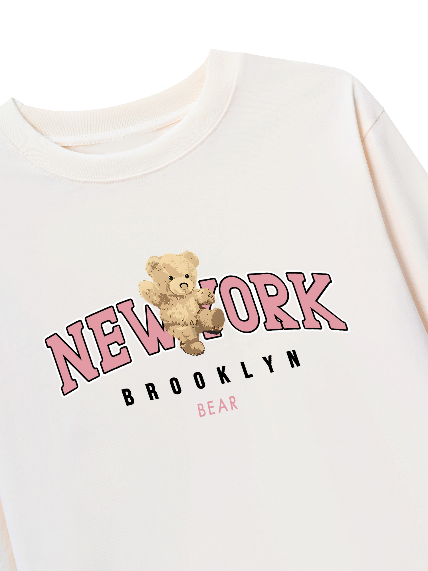 Áo Thun Dài Tay City Pink New York Bear