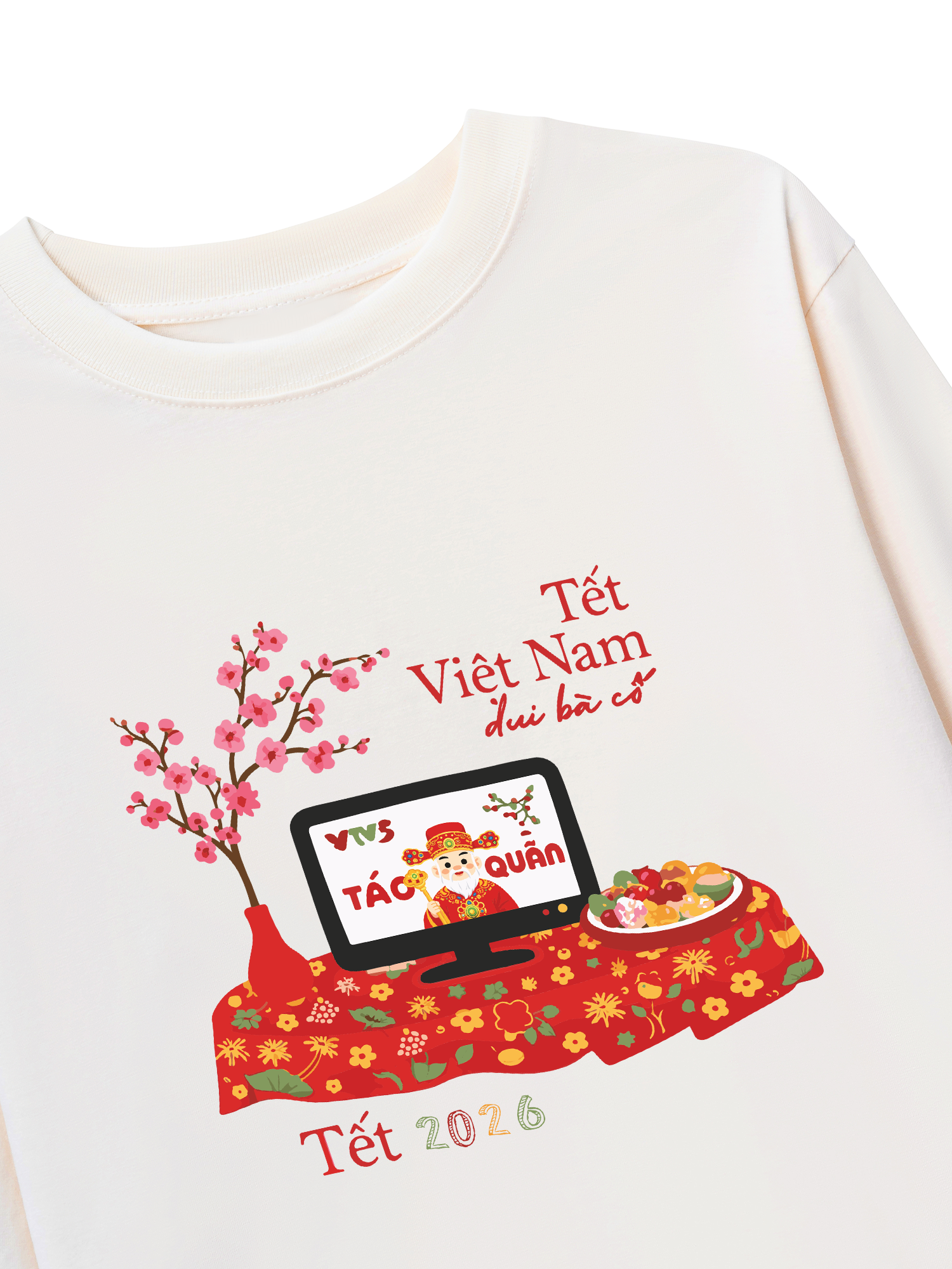 Áo Thun Dài Tay Tết Việt Nam - Xem Táo Quân