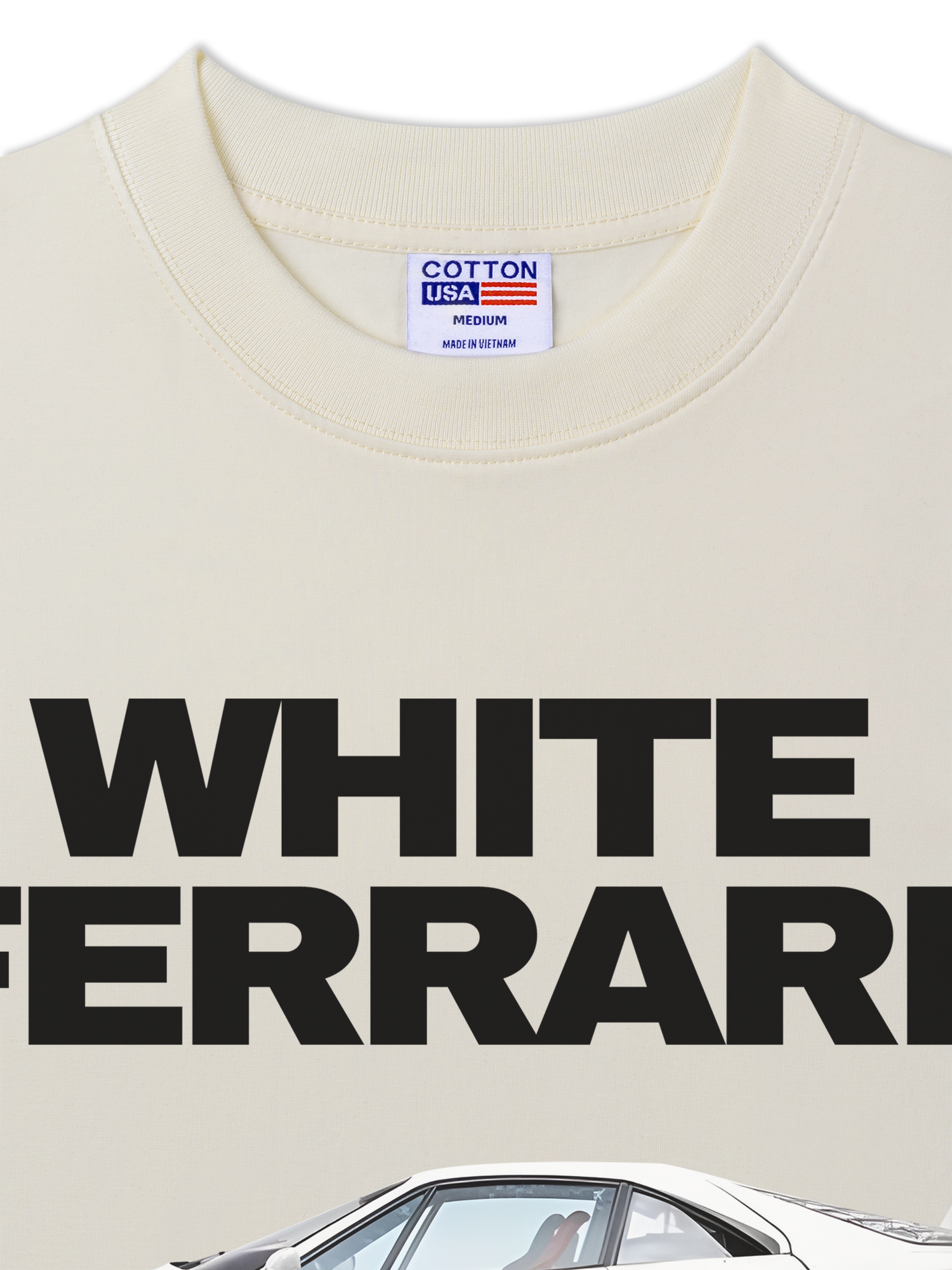 Áo Thun Relaxed Fit Ferrari White Brilliant