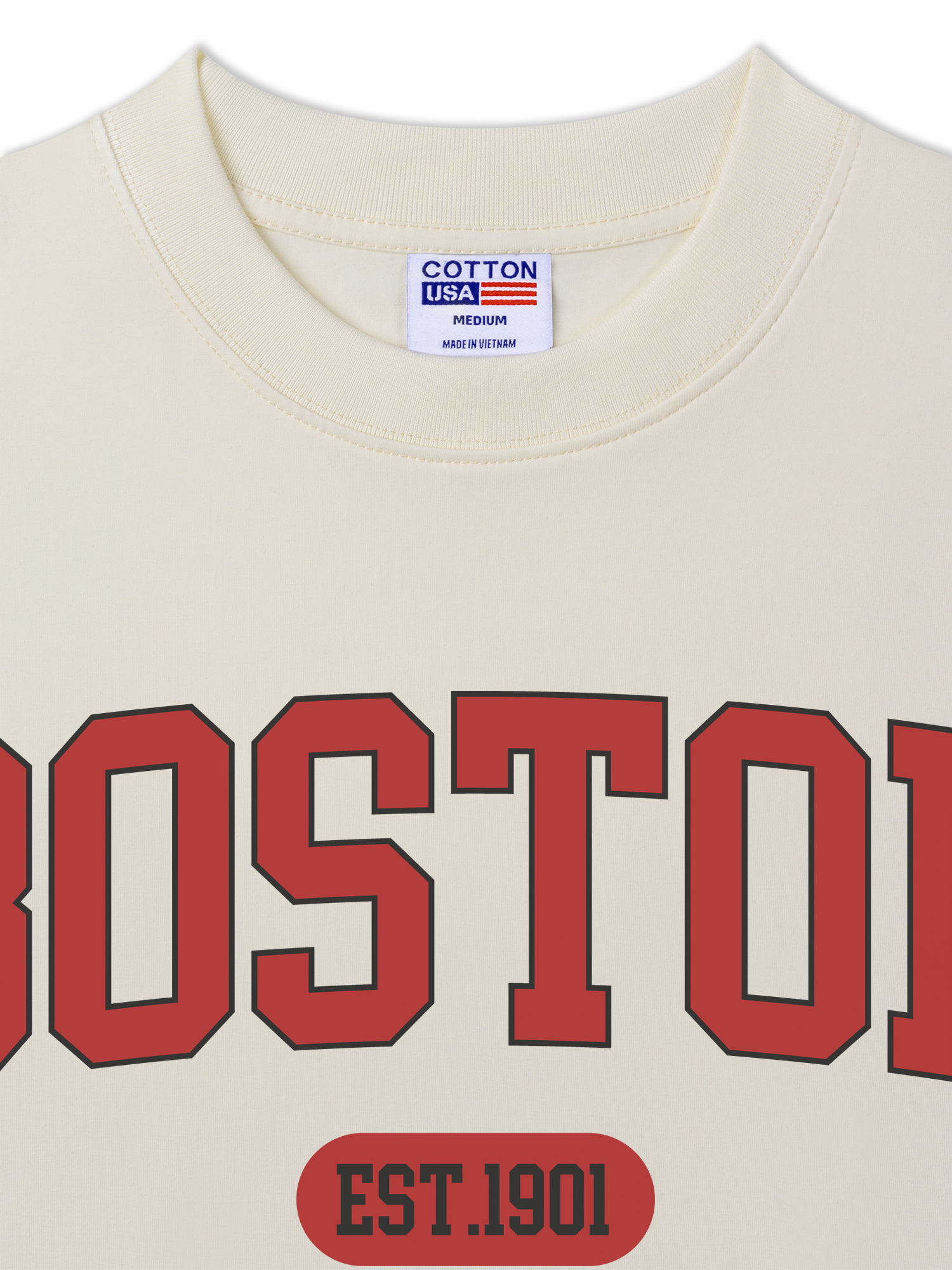 Áo Thun Relaxed Fit Baseball Collage Boston