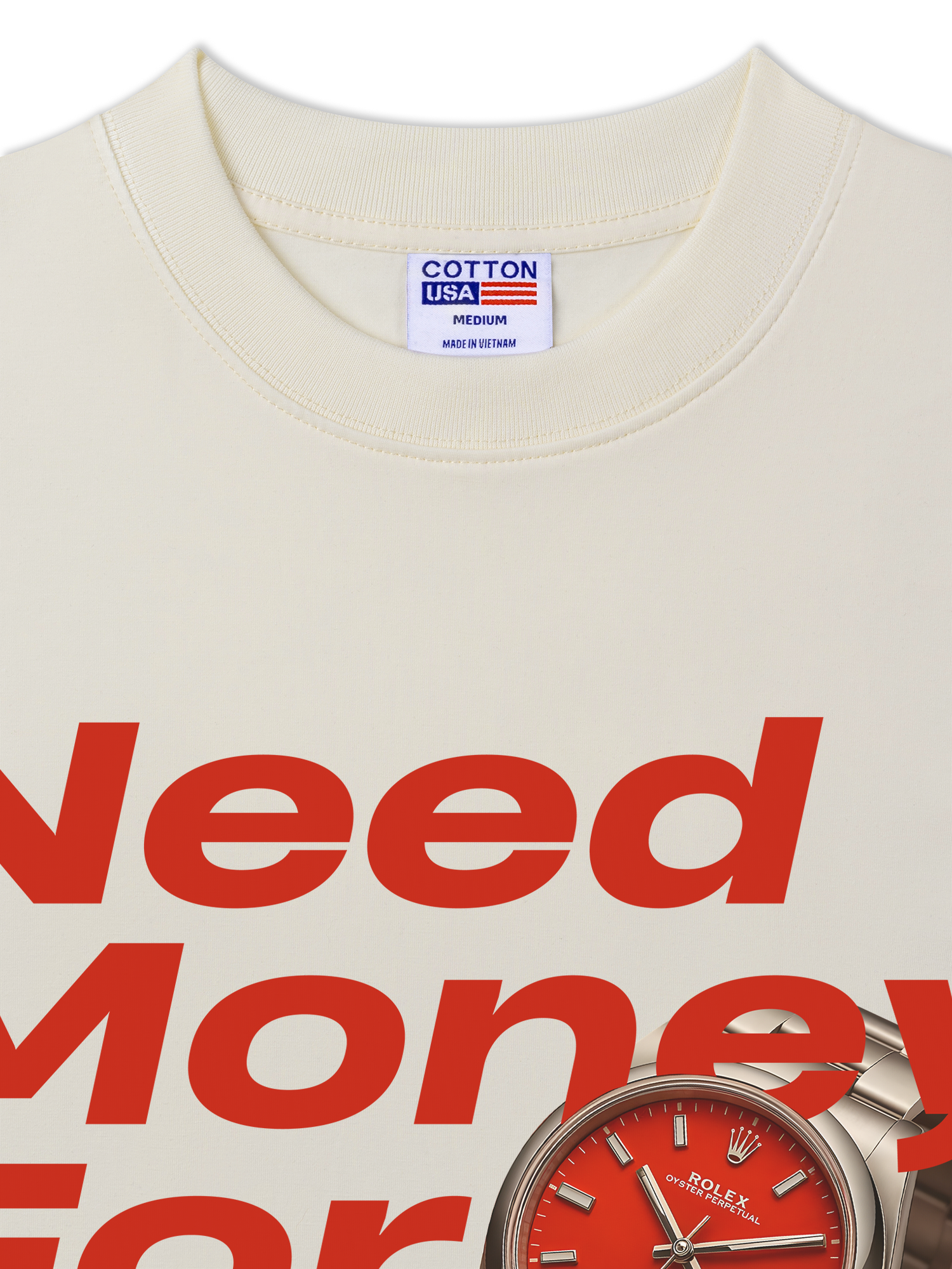 Áo Thun Relaxed Fit Watch Need Money For Rolex