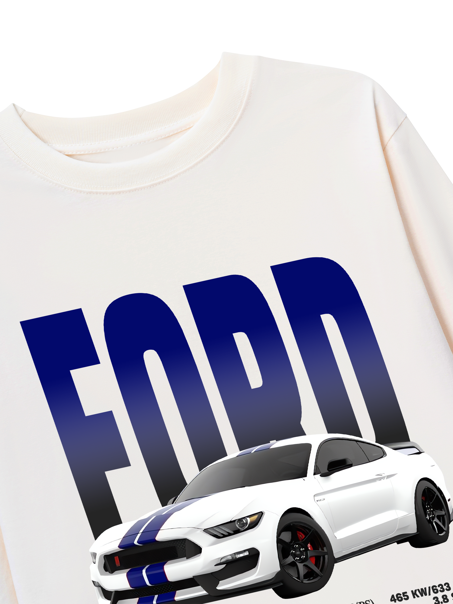 Áo Thun Dài Tay Ford GT 350 White Blue
