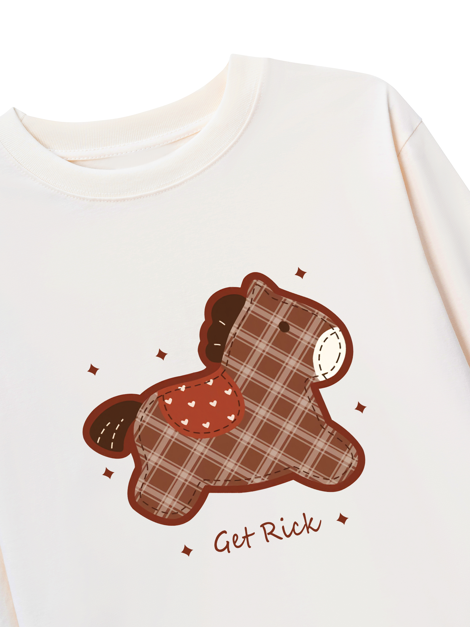 Áo Thun Dài Tay Plaid Horse