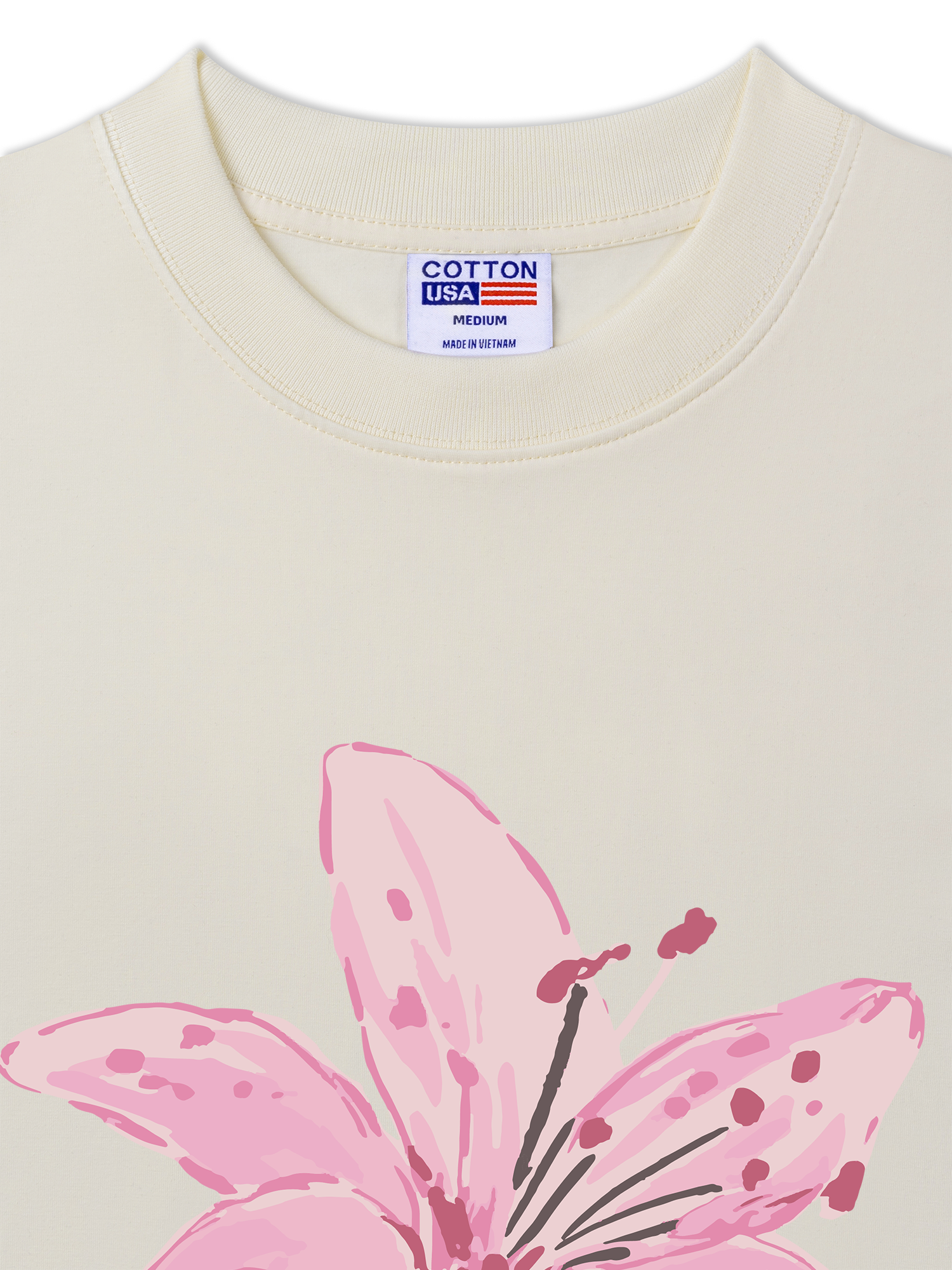 Áo Thun Relaxed Fit Pink Lily