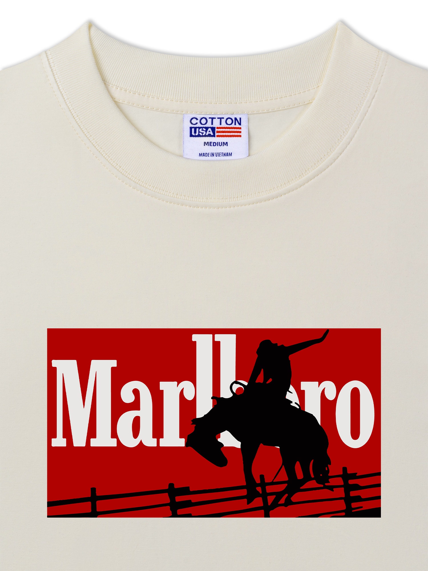 Áo Thun Relaxed Fit Marlboro Vaulting Cowboy
