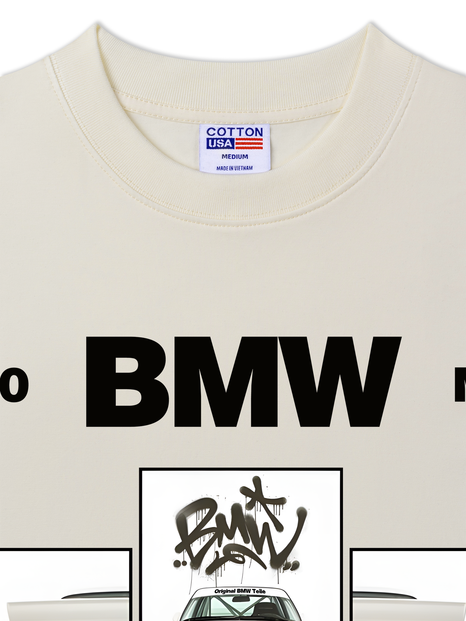 Áo Thun Relaxed Fit BMW E30 M3 White