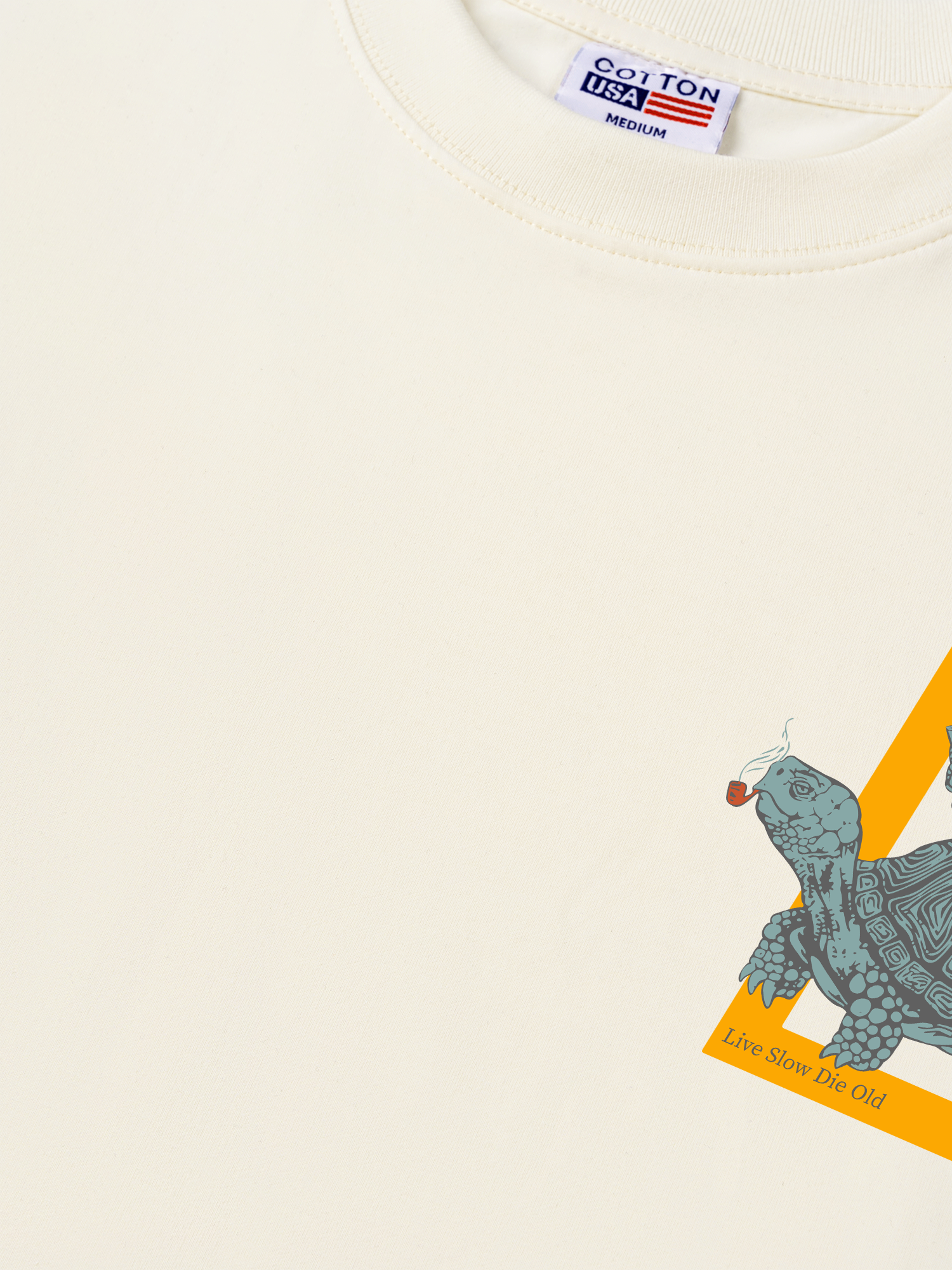 Áo Thun Relaxed Fit Wild Life Live Slow Die Slow