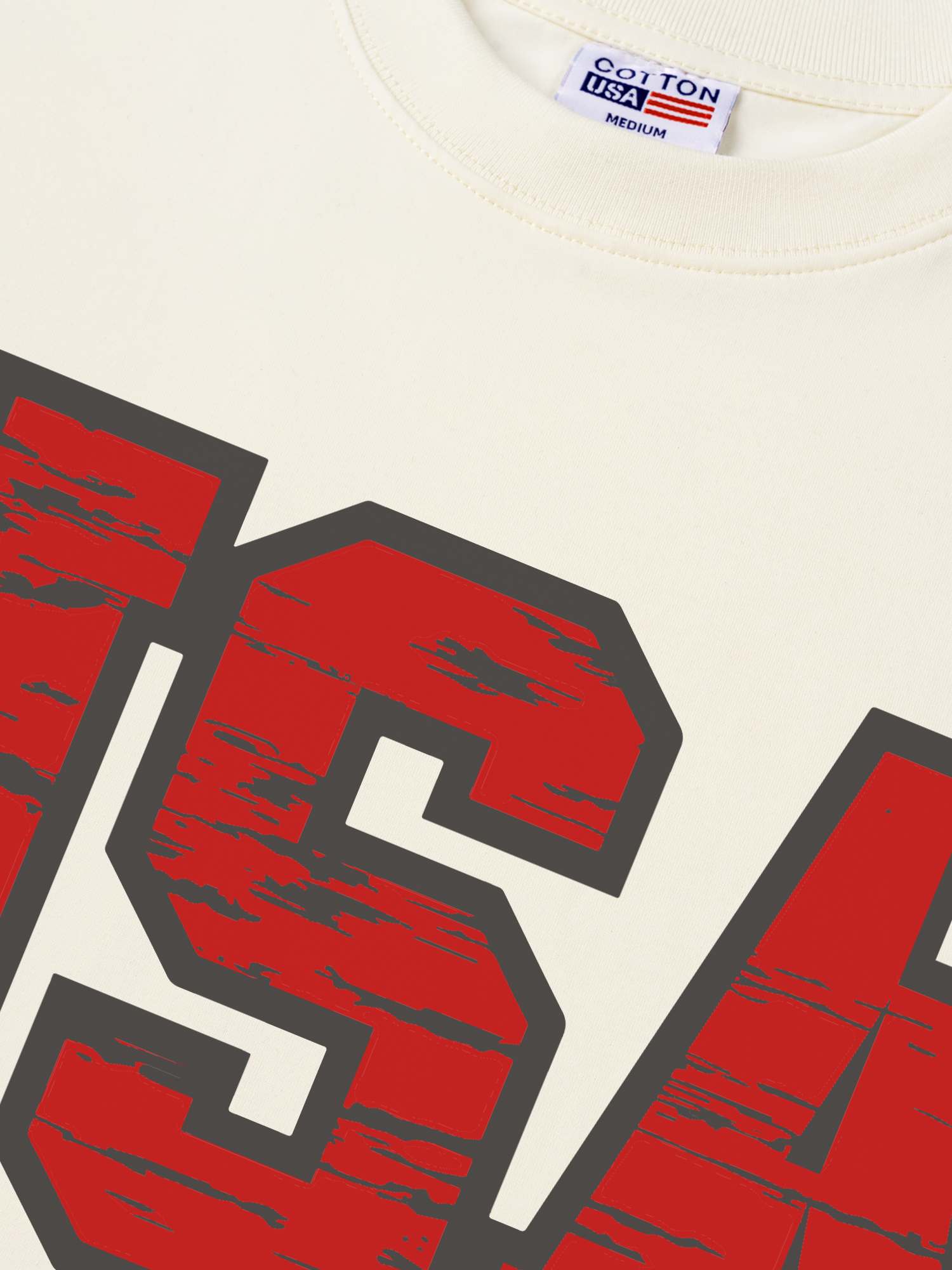 Áo Thun Relaxed Fit USA Scratched Typo