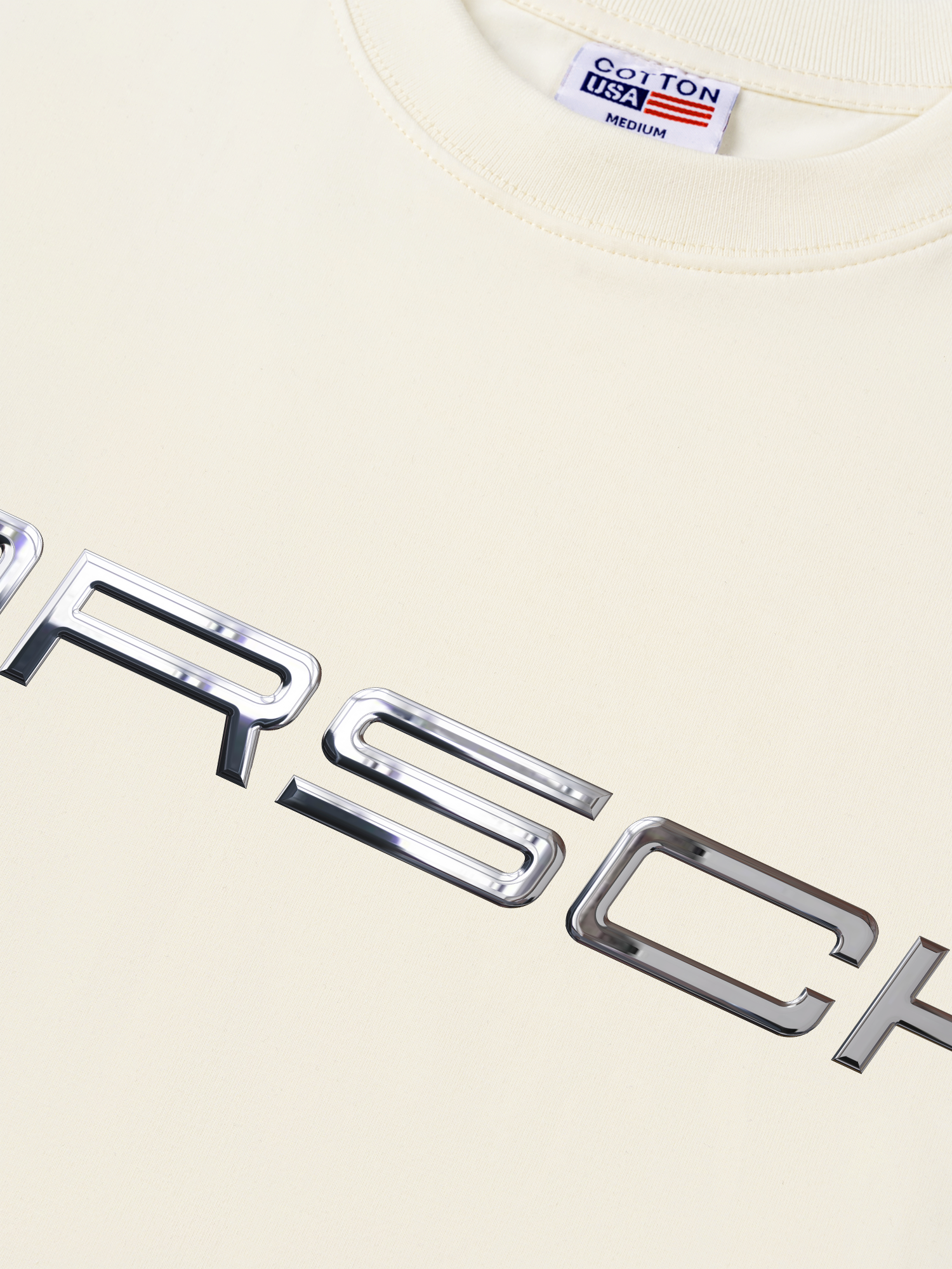 Áo Thun Relaxed Fit Porsche Chrome Typo