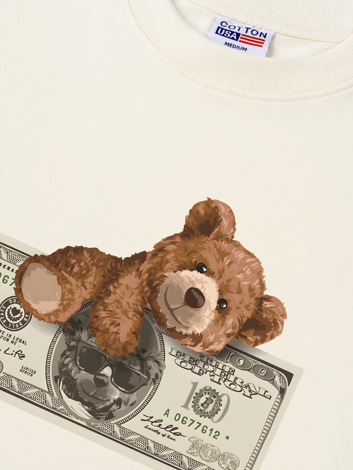 Áo Thun Relaxed Fit Money Teddy Dollar