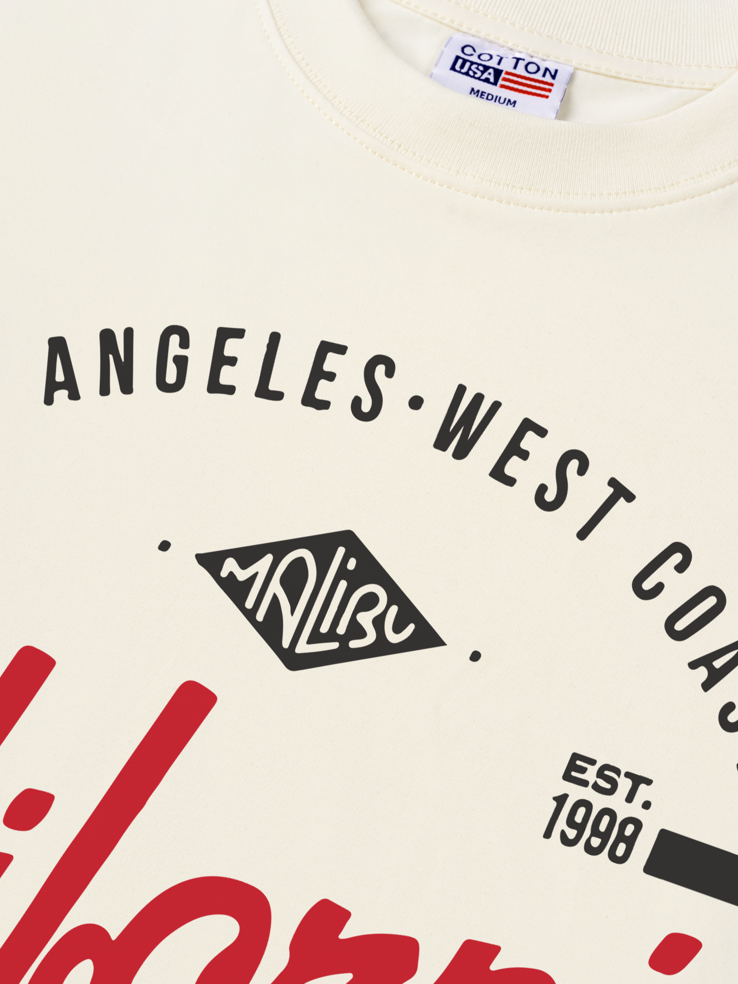 Áo Thun Relaxed Fit City Cali Long Beach