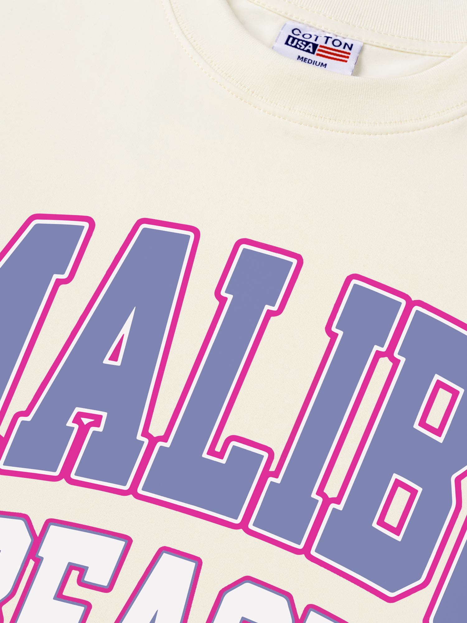 Áo Thun Relaxed Fit USA Malibu Beach Retro