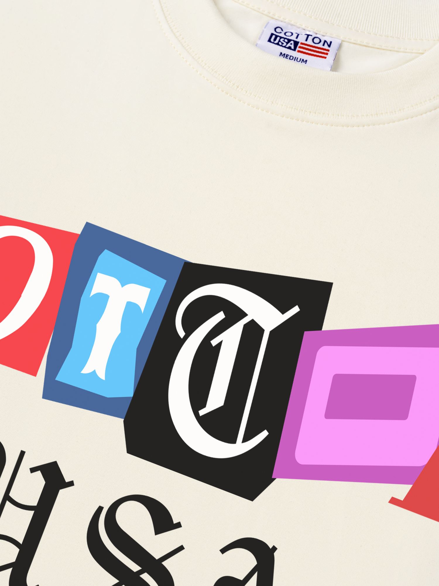 Áo Thun Relaxed Fit USA Paper Cut