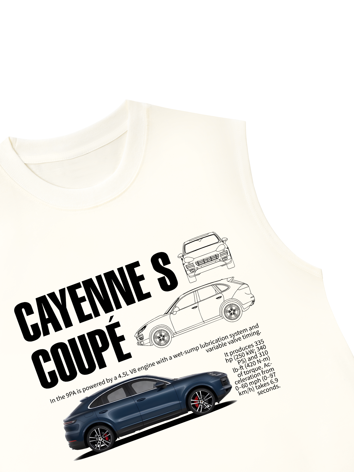 Áo Ba Lỗ Relaxed Fit Porsche Cayenne S Coupe Classic