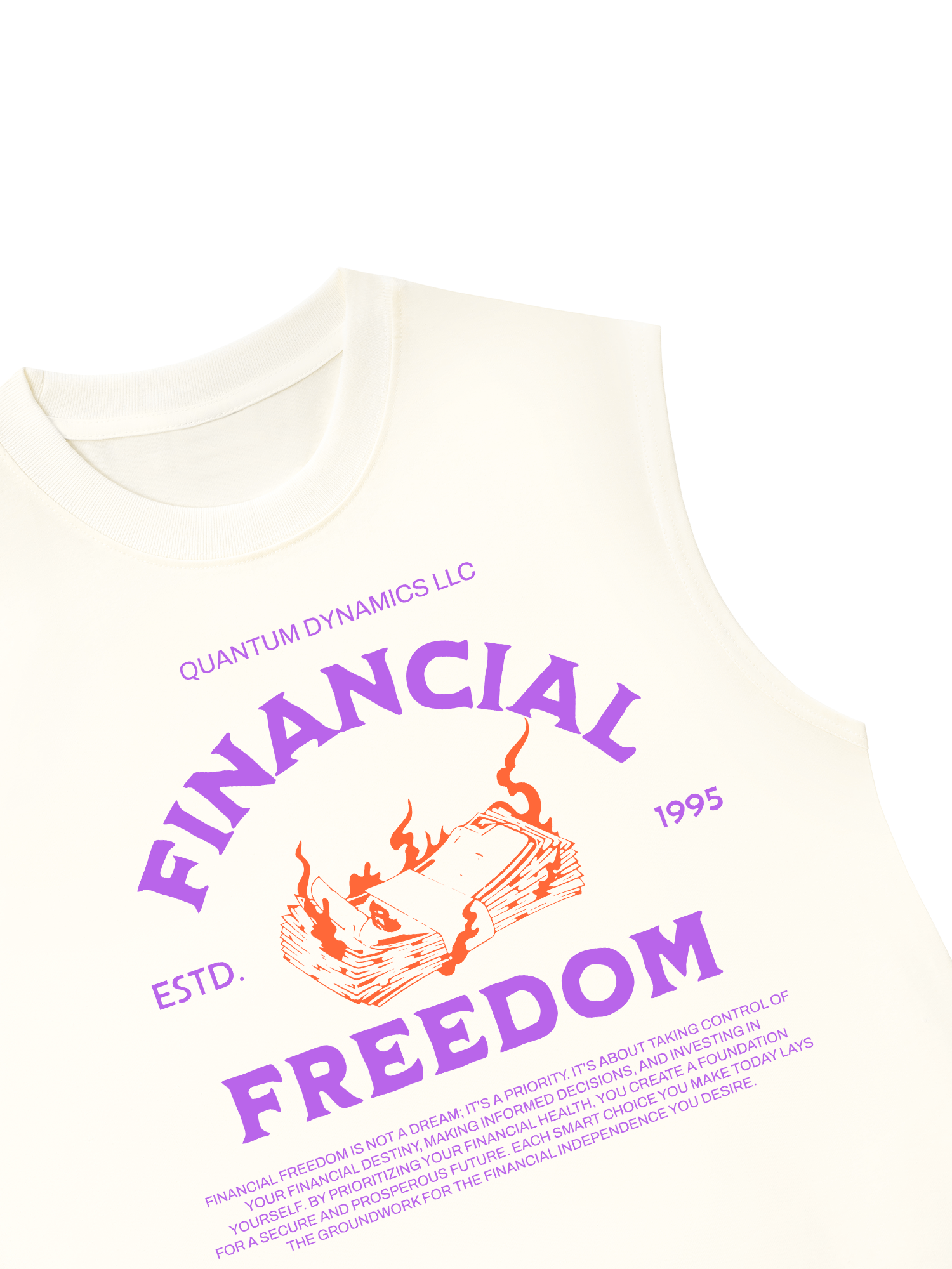 Áo Ba Lỗ Relaxed Fit Money Financial Freedom