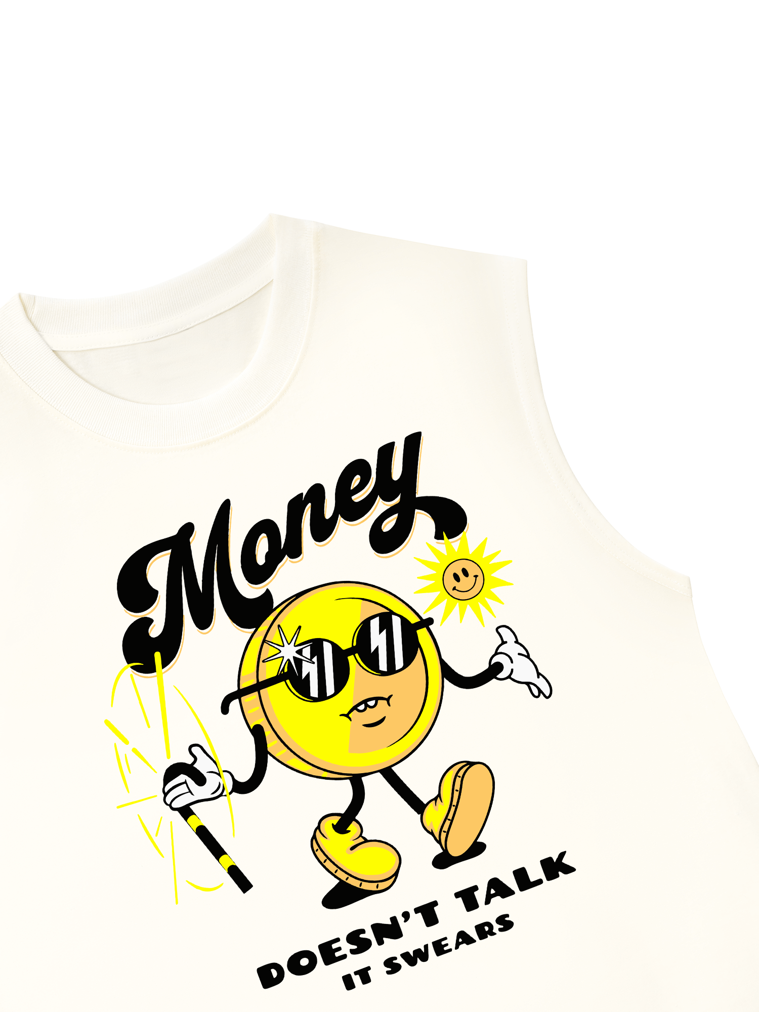 Áo Ba Lỗ Relaxed Fit Money Doesn_t Talk It Swears