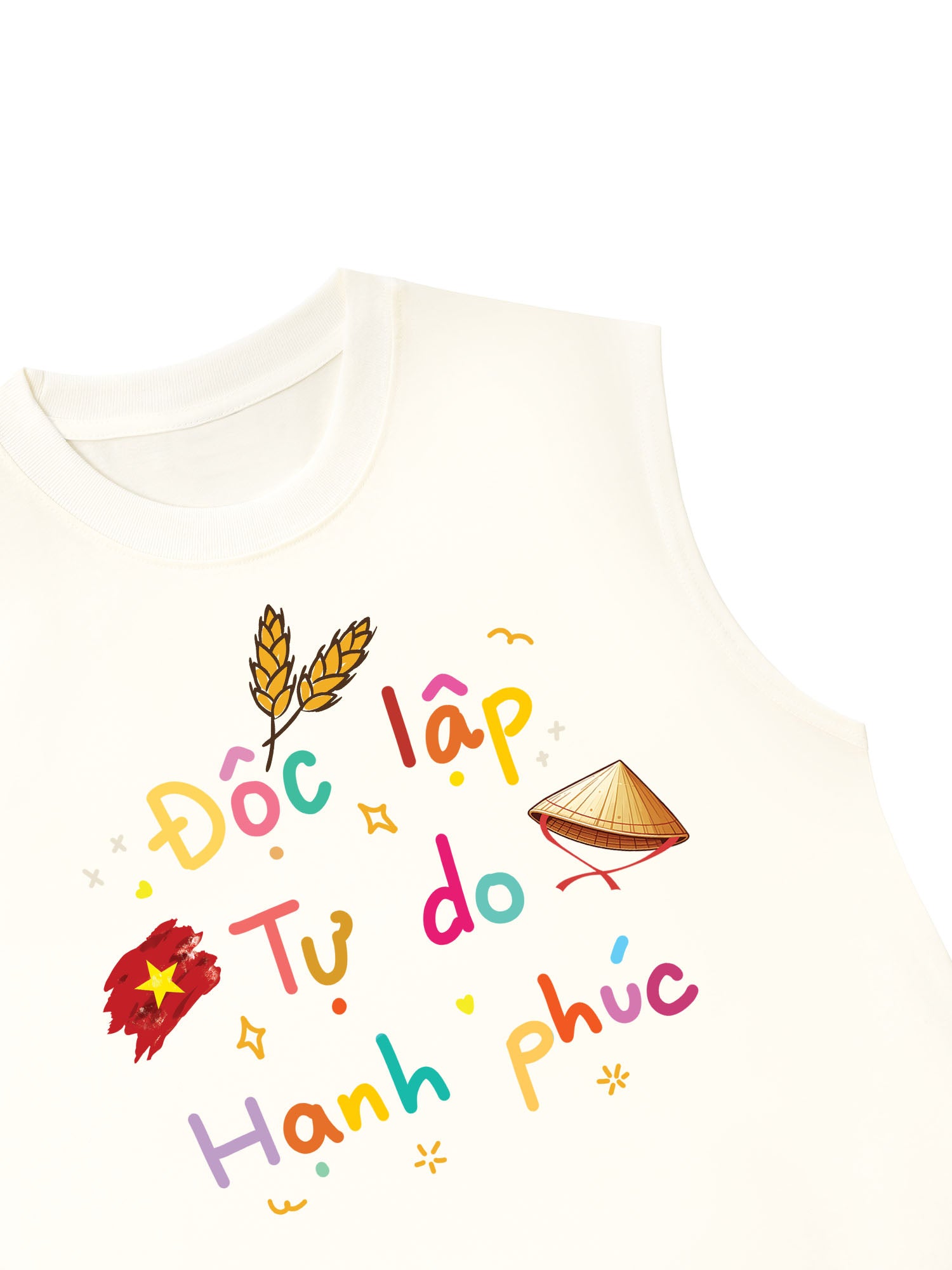 Áo Ba Lỗ Relaxed Fit Độc Lập - Tự Do - Hạnh Phúc