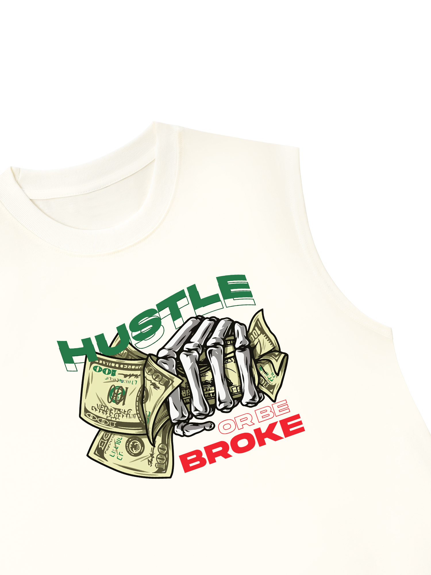 Áo Ba Lỗ Relaxed Fit Money Hustle Or Be Broke
