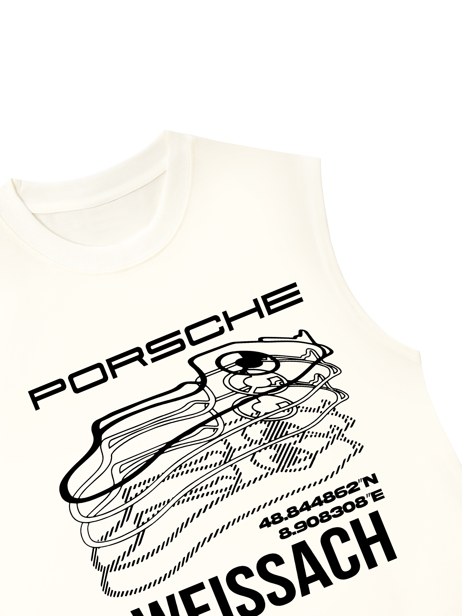 Áo Ba Lỗ Relaxed Fit Porsche Weissach Map