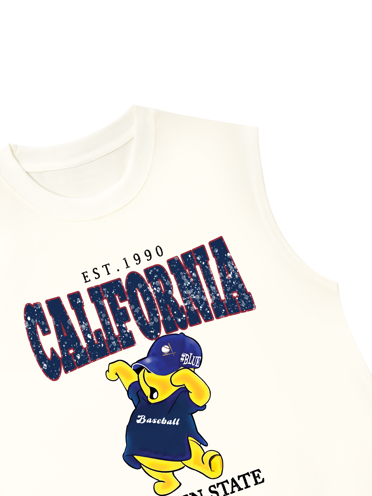Áo Ba Lỗ Relaxed Fit Baseball Cute Pooh