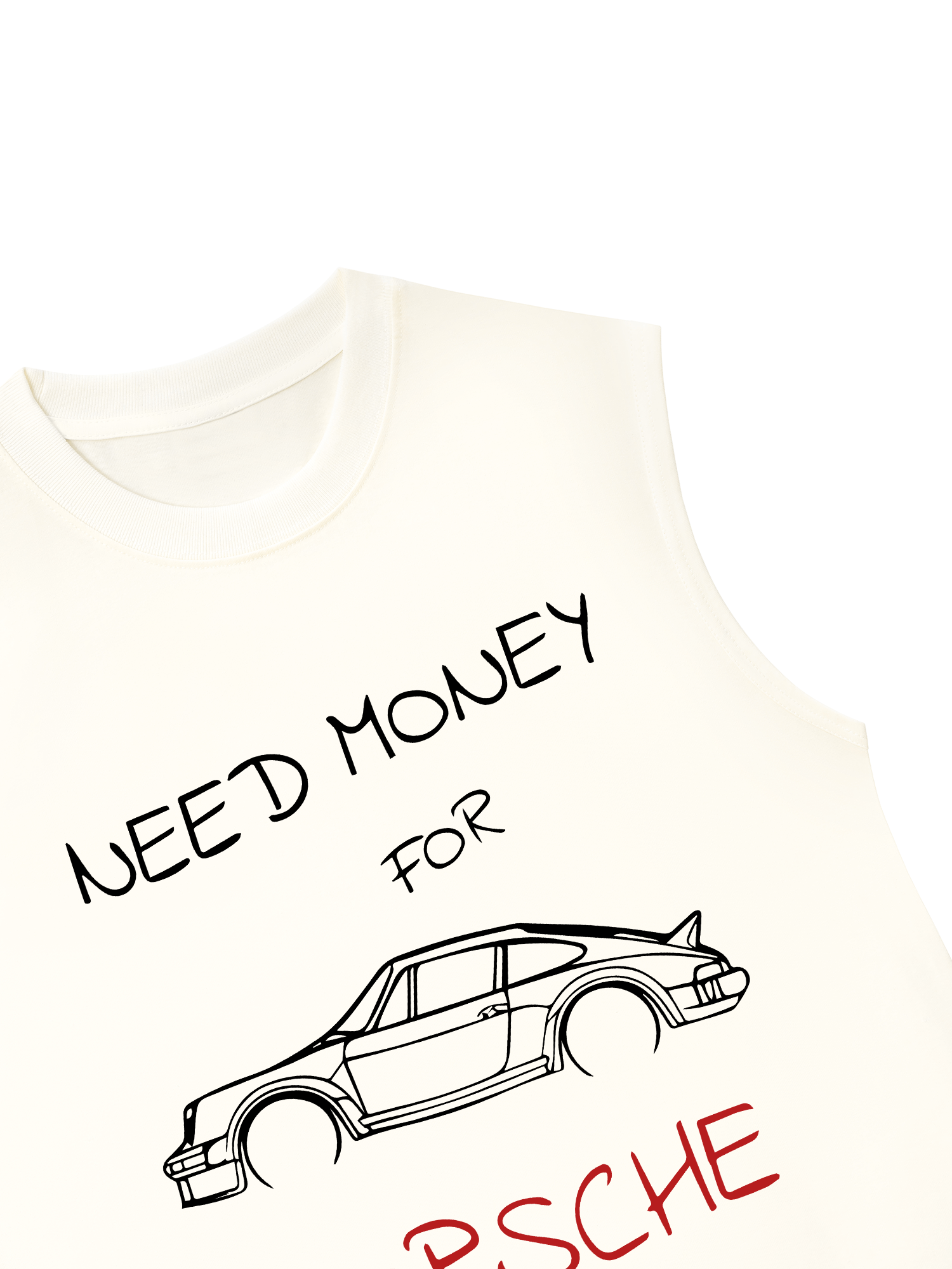 Áo Ba Lỗ Relaxed Fit Porsche Need Money Sketch