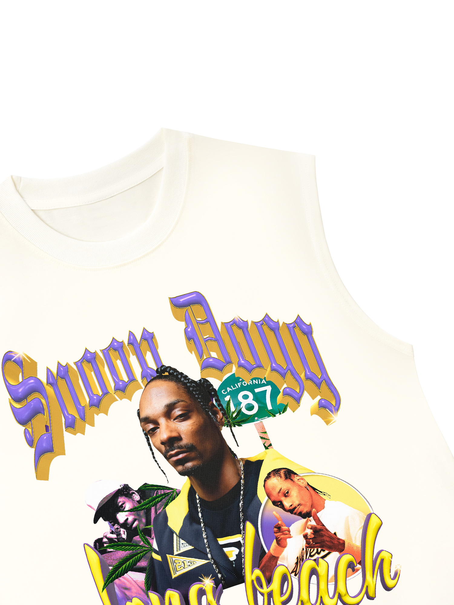 Áo Ba Lỗ Relaxed Fit Rapper Snoop Dogg 187 Cali
