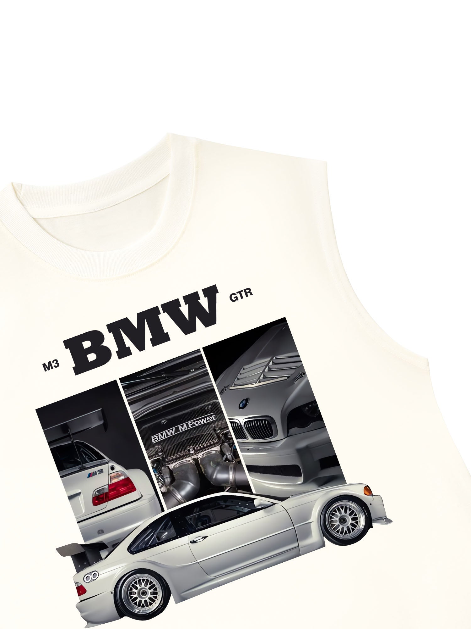 Áo Ba Lỗ Relaxed Fit BMW M3 GTR Silver
