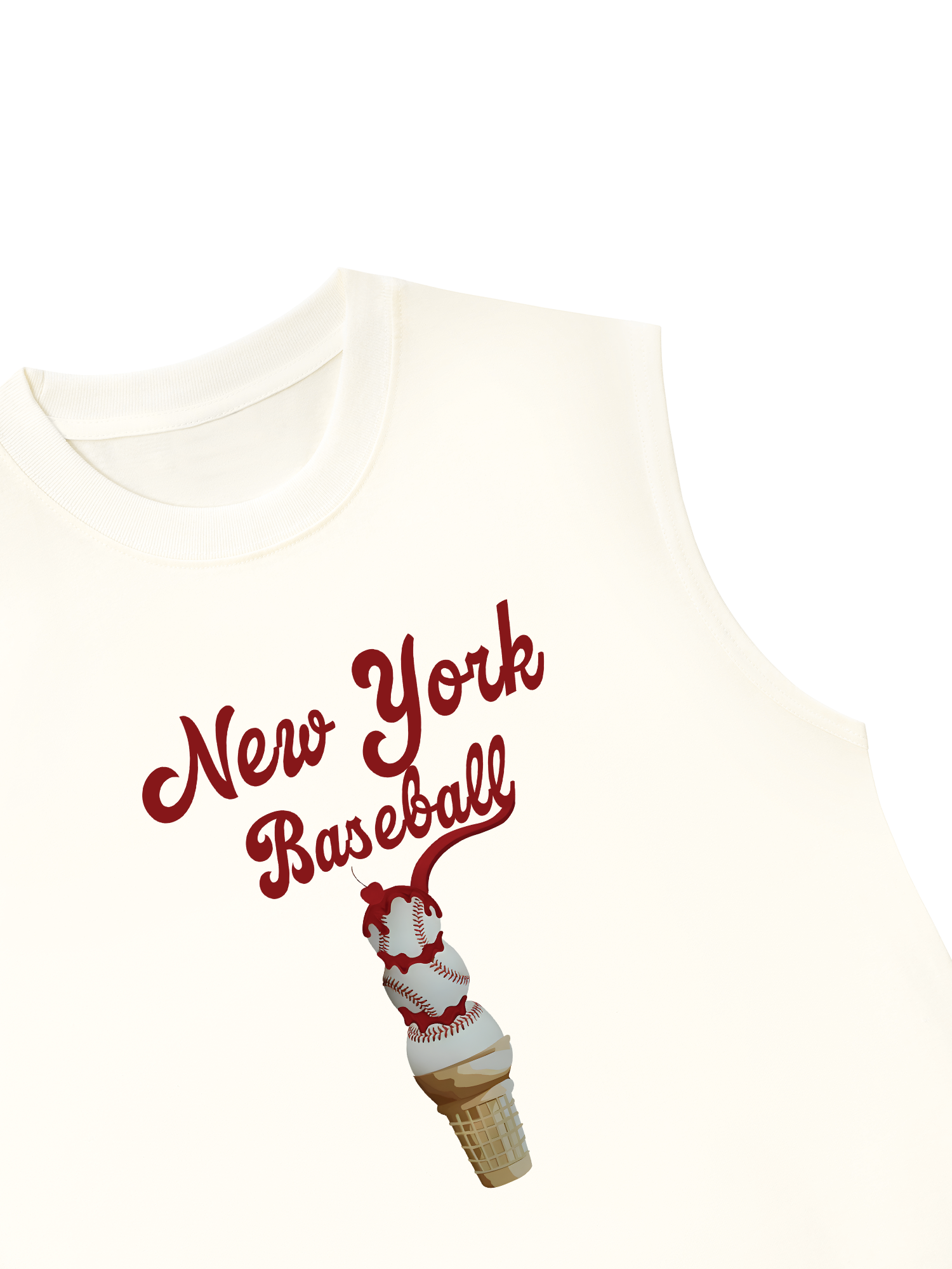 Áo Ba Lỗ Relaxed Fit Baseball NewYork Ice Cream