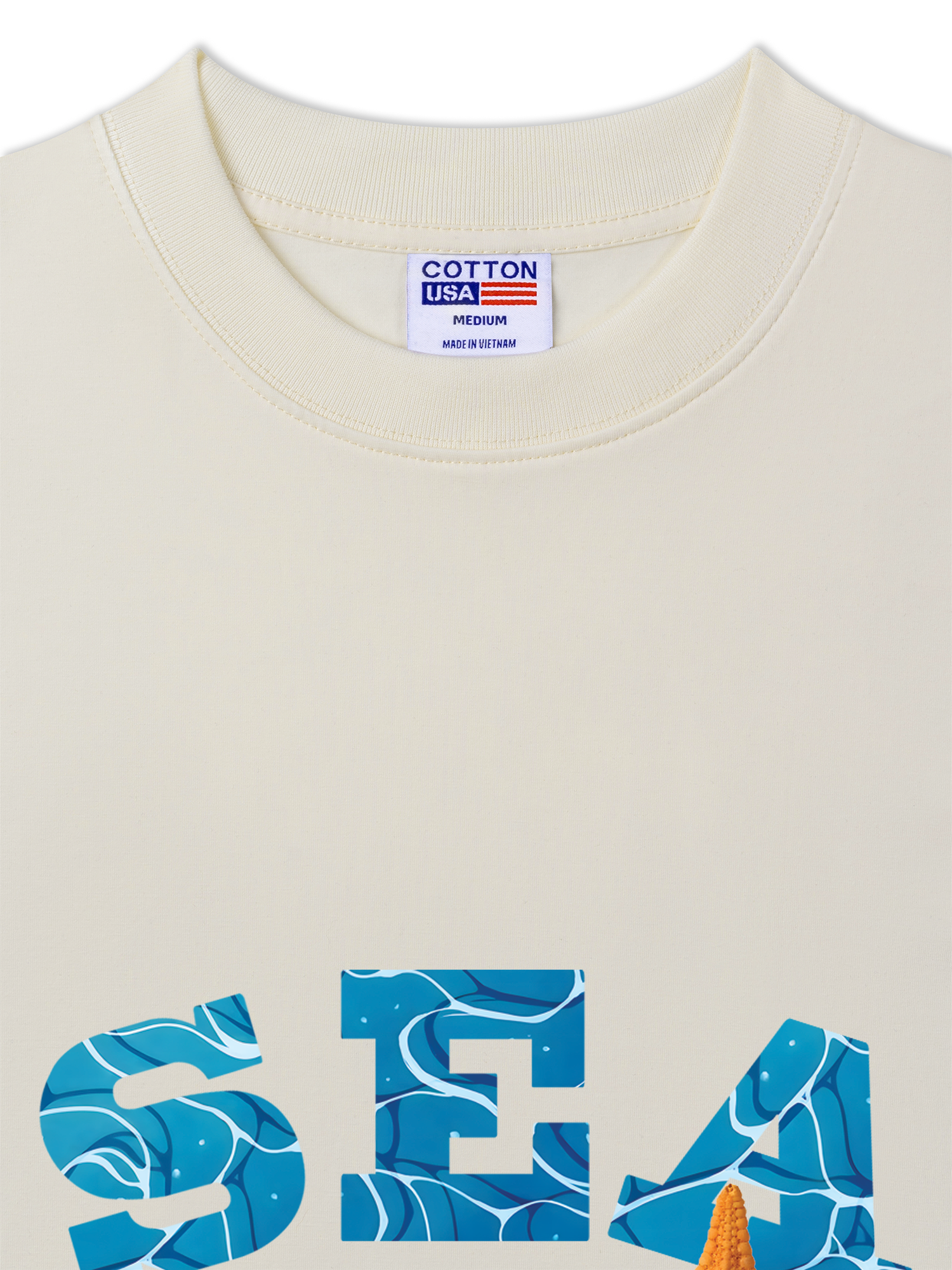 Áo Thun Relaxed Fit Tropical Starfish Parrty Sea Water