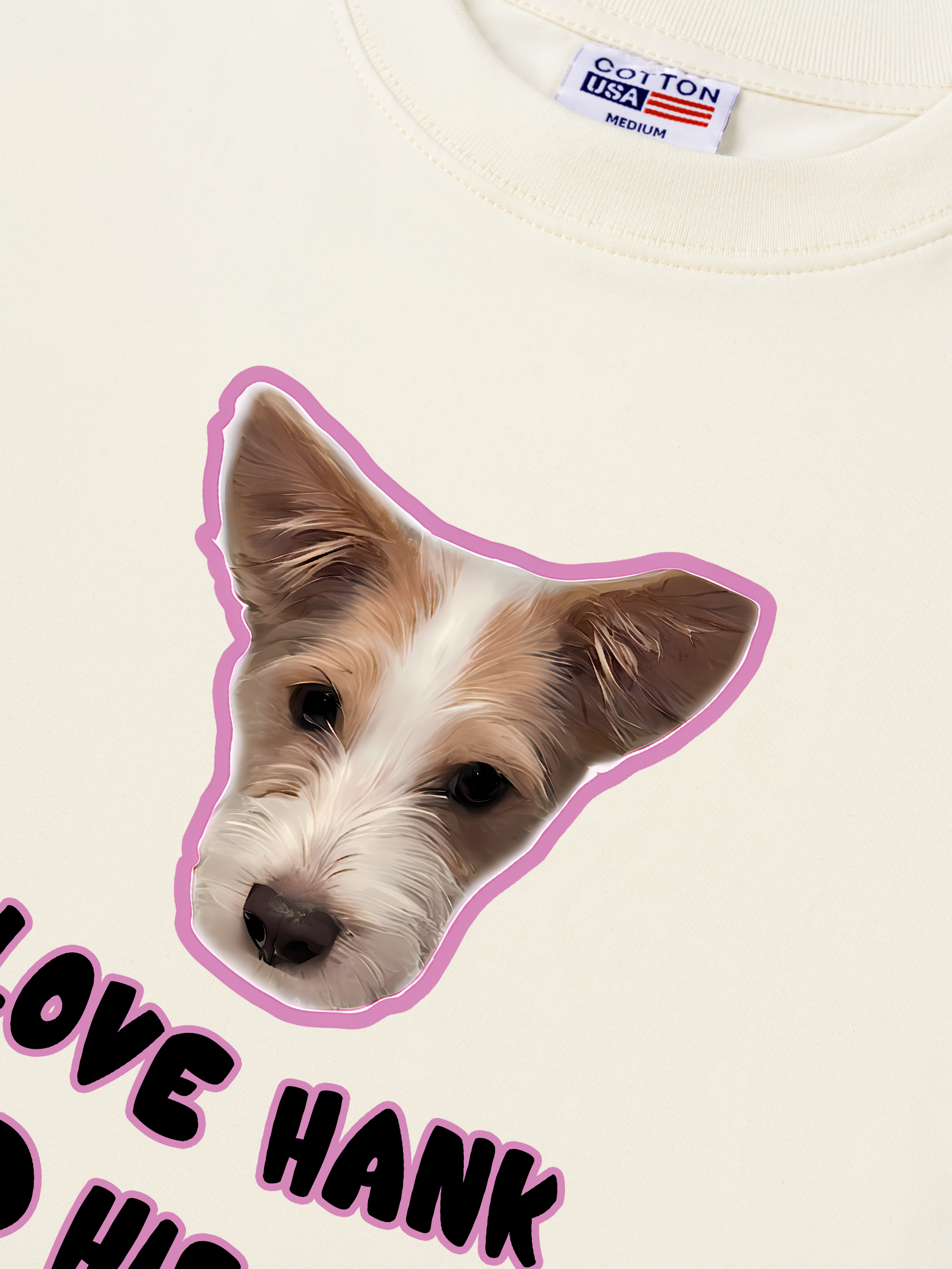 Áo Thun Relaxed Fit Black Pink Love Hank