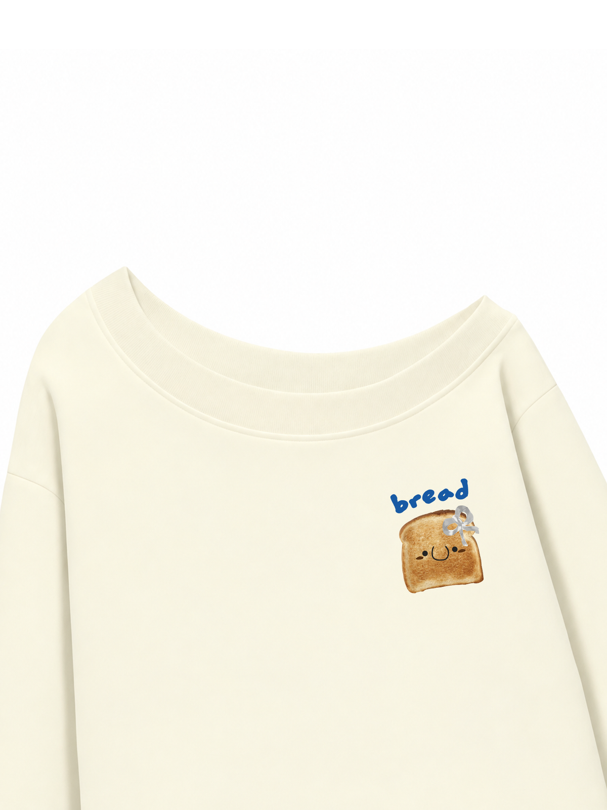 Áo Sweater Lệch Vai Nỉ Hai Da Bread With Bow