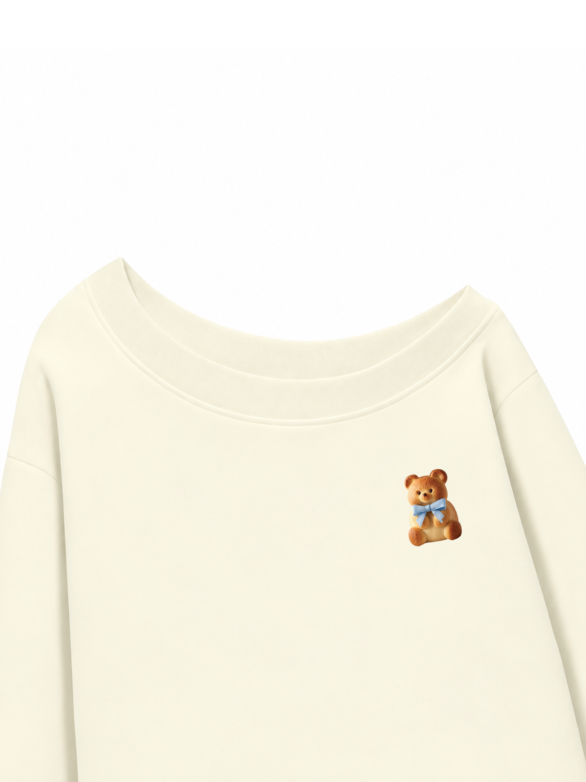 Áo Sweater Lệch Vai Nỉ Hai Da Teddy Bread