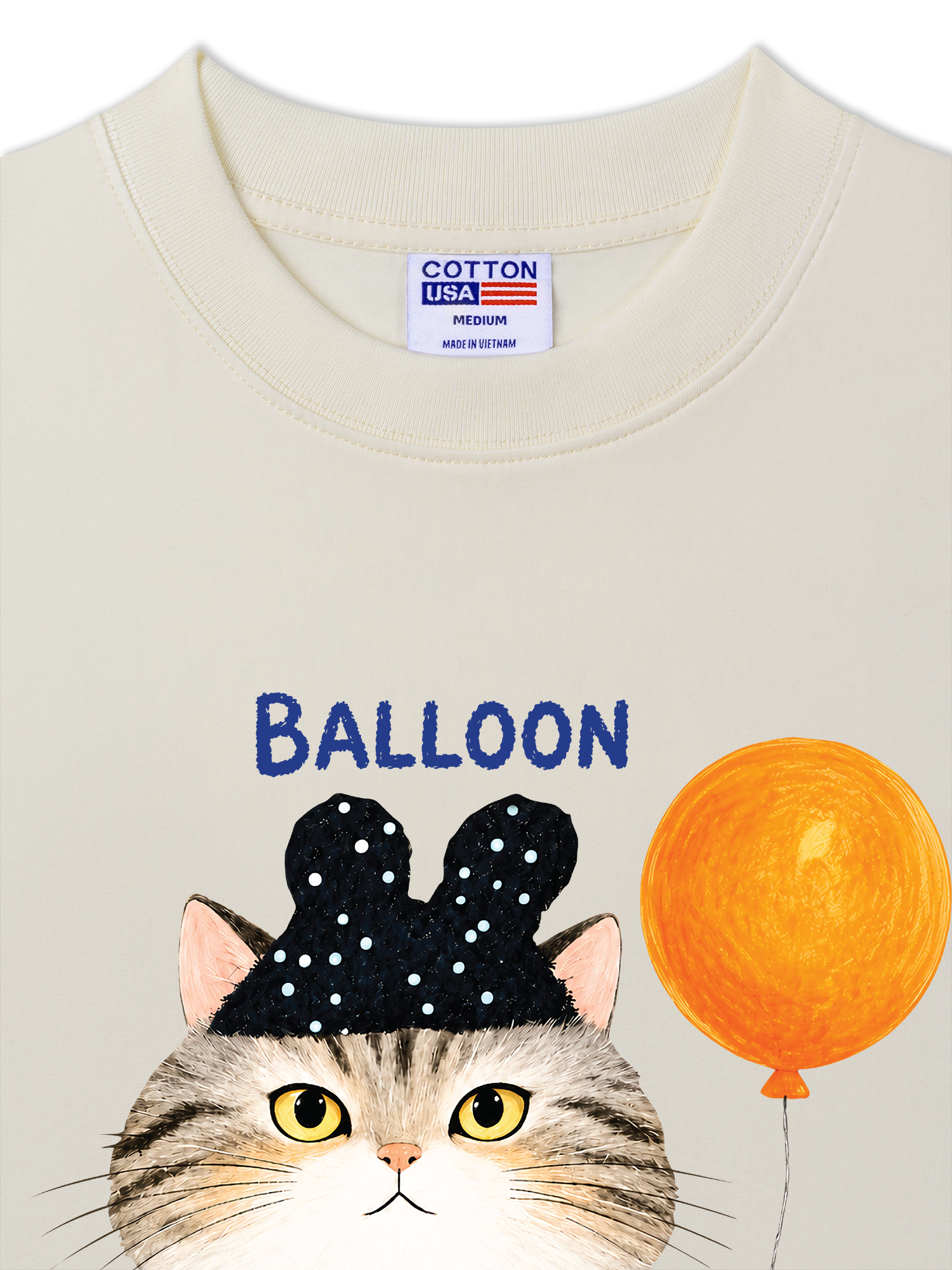 Áo Thun Relaxed Fit Soft Paw Meaw With Balloon