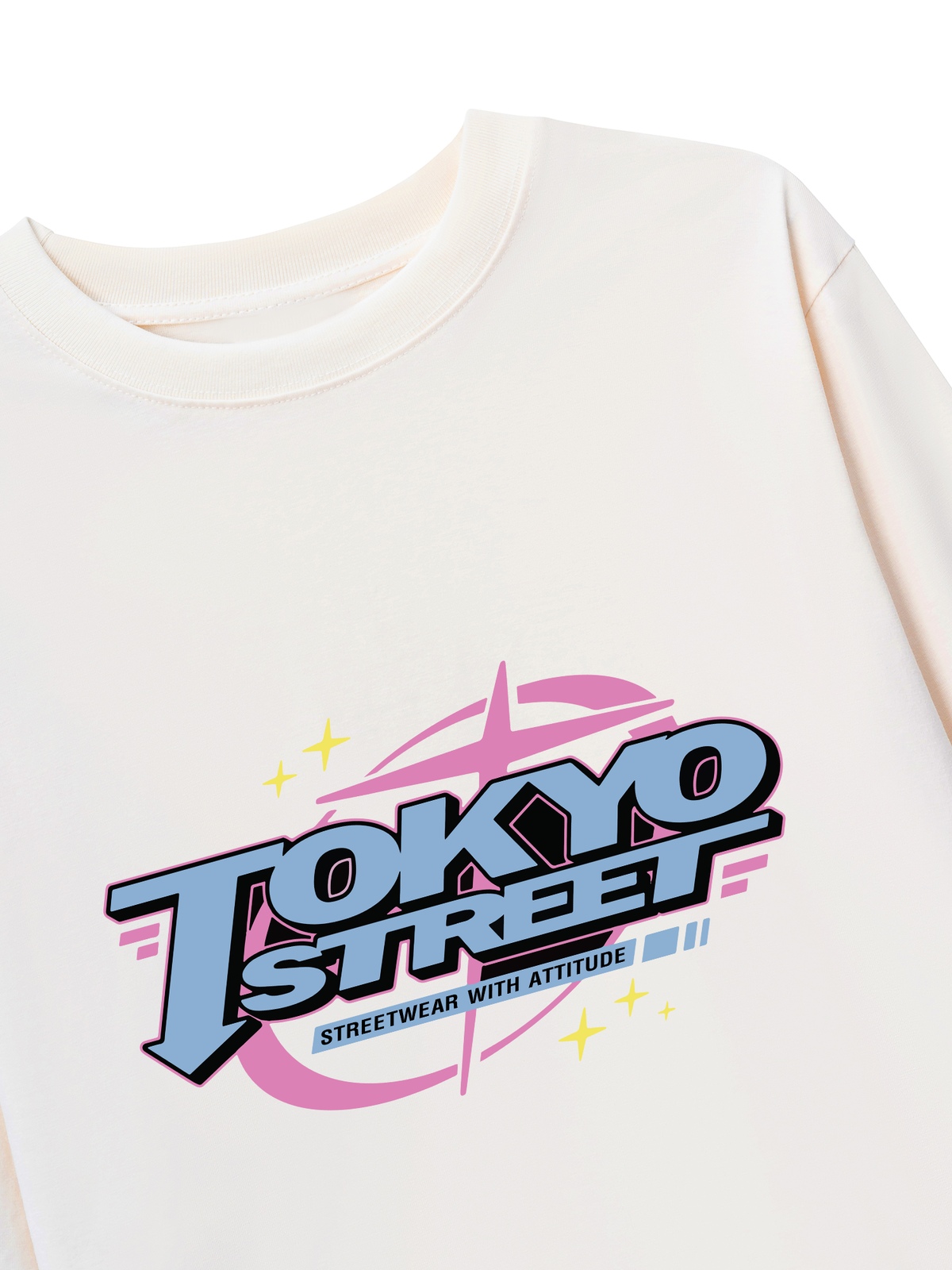 Áo Thun Dài Tay City Tokyo Streetwear With Atitude Blue