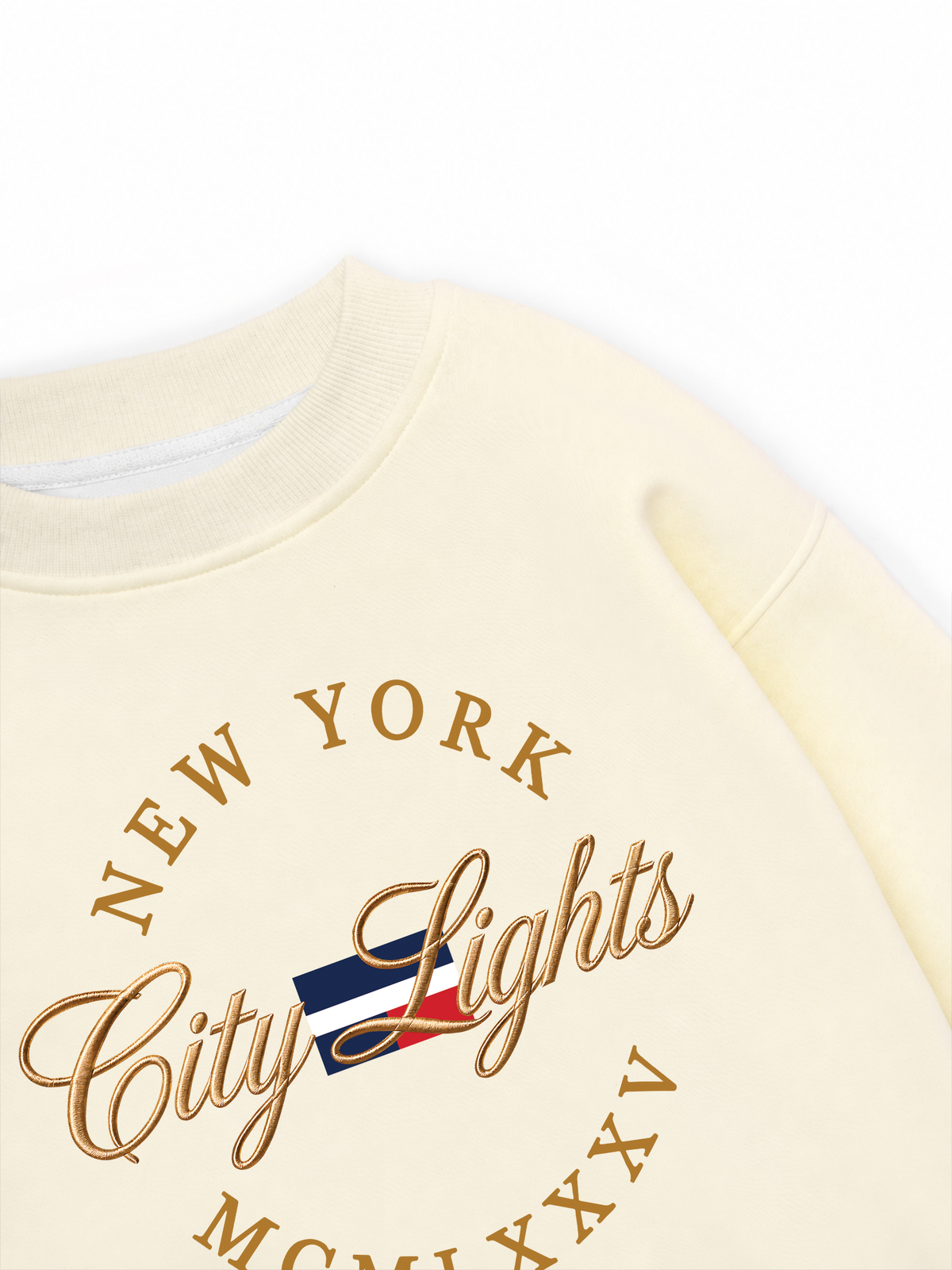 Áo Sweater Nỉ Hai Da City Lights New York