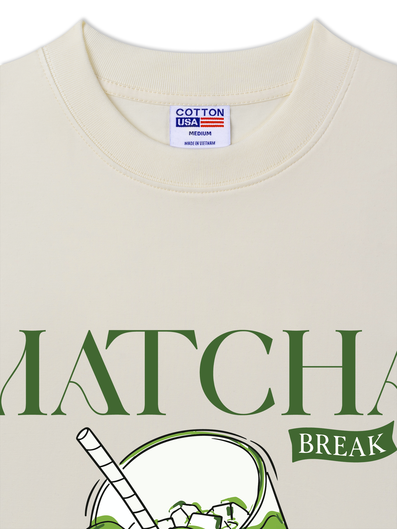 Áo Thun Relaxed Fit Daily Cup Matcha Đá Xay