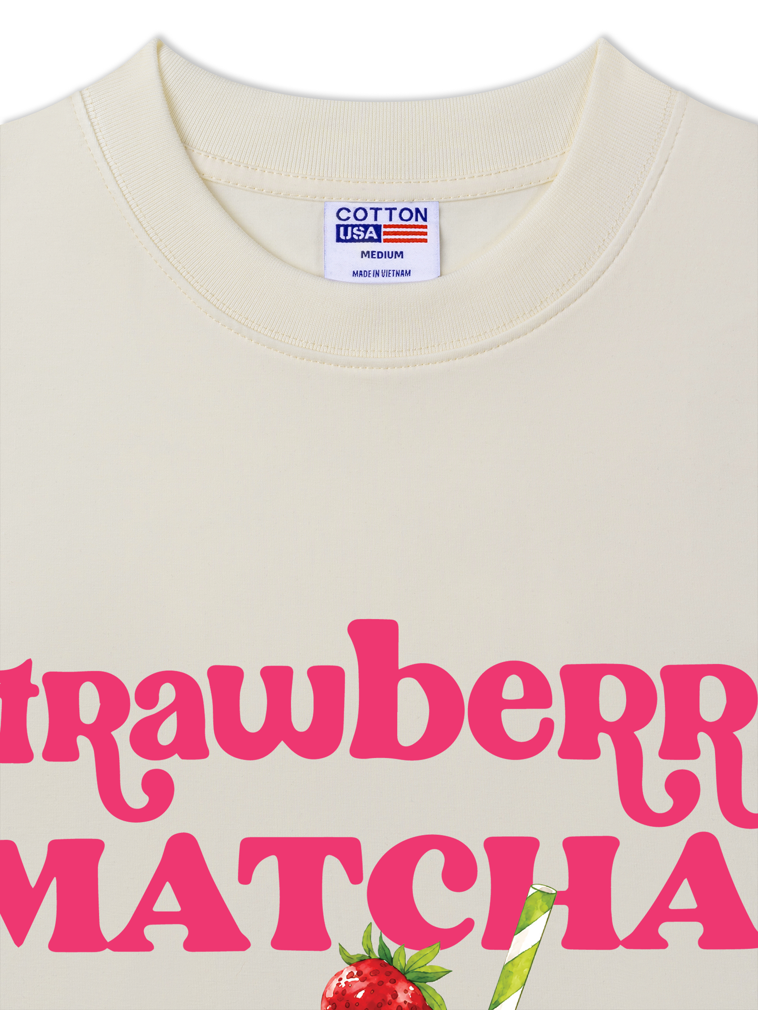 Áo Thun Relaxed Fit Daily Cup Strawberry Matcha
