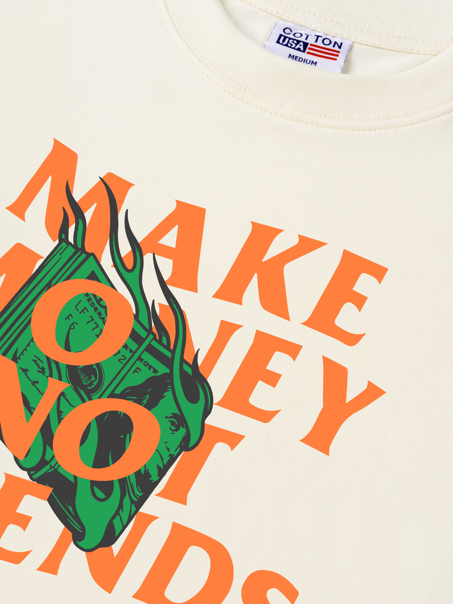 Áo Thun Relaxed Fit Money Make Money Not Friends